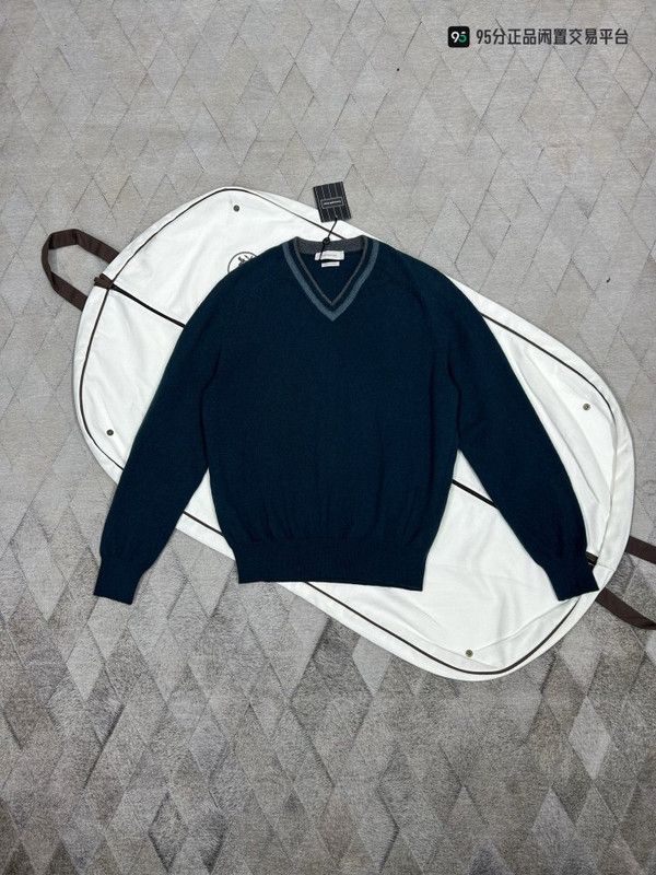 Ermenegildo Zegna Zegna Pure Cashmere Striped Sweater Size US M / EU 48-50 / 2 - 3 Thumbnail