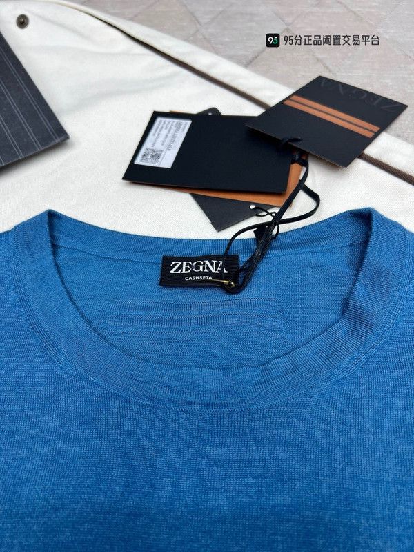 Ermenegildo Zegna Zegna SS23 Men's Solid Knit Crewneck Sweater Size US M / EU 48-50 / 2 - 3 Thumbnail
