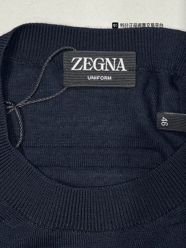 Ermenegildo Zegna Zegna Men's Solid Crewneck Knit Long-Sleeve T-Shirt Size US S / EU 44-46 / 1 - 2 Thumbnail