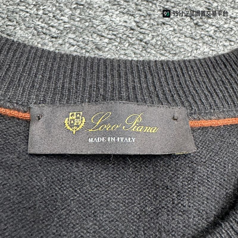 Loro Piana Loro Piana Unisex Black Round Neck Knit Sweater Size US XL / EU 56 / 4 - 5 Thumbnail