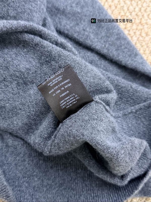 Loro Piana Loro Piana Classic Crew Neck Gray Sweatshirt Size US L / EU 52-54 / 3 - 7 Thumbnail