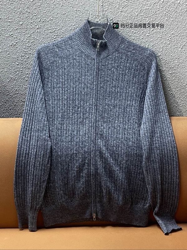 Loro Piana Loro Piana Men's Solid Cable-Knit Zip Sweater Size US M / EU 48-50 / 2 - 3 Thumbnail