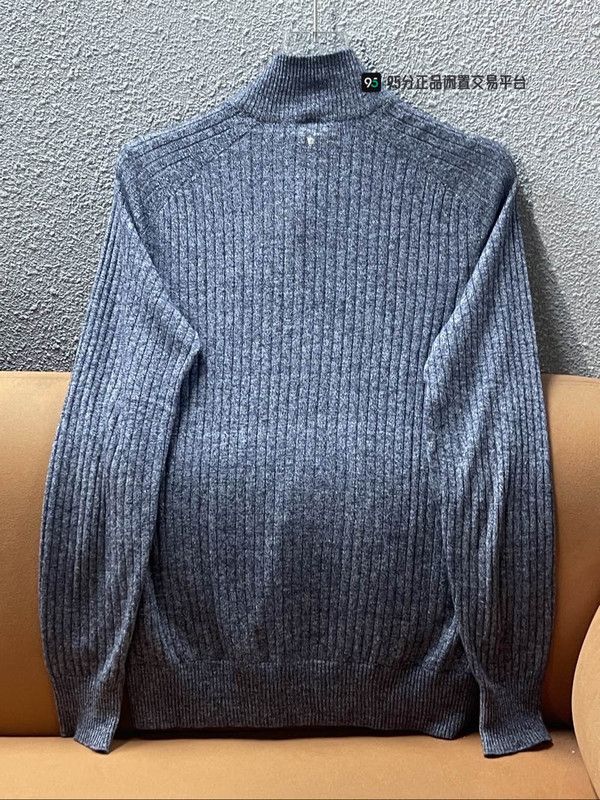 Loro Piana Loro Piana Men's Solid Cable-Knit Zip Sweater Size US M / EU 48-50 / 2 - 2 Thumbnail