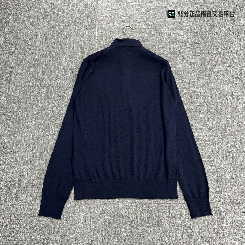Loro Piana Loro Piana Men's Solid Wool Long-Sleeve Knit Size US S / EU 44-46 / 1 - 5 Thumbnail
