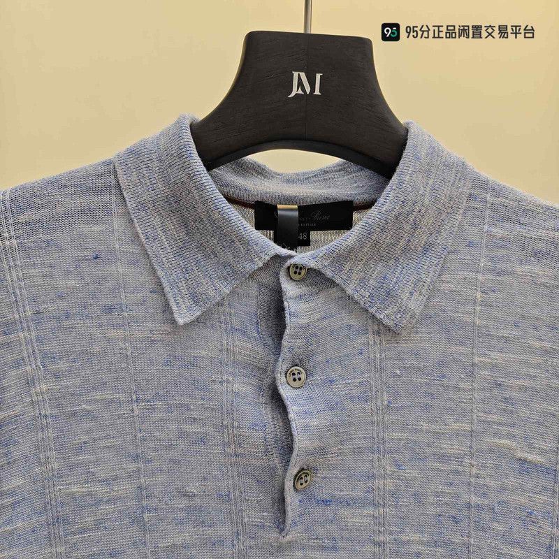 Loro Piana Loro Piana Mixed Color Ribbed Casual Knit Short Sleeve Size US M / EU 48-50 / 2 - 2 Thumbnail