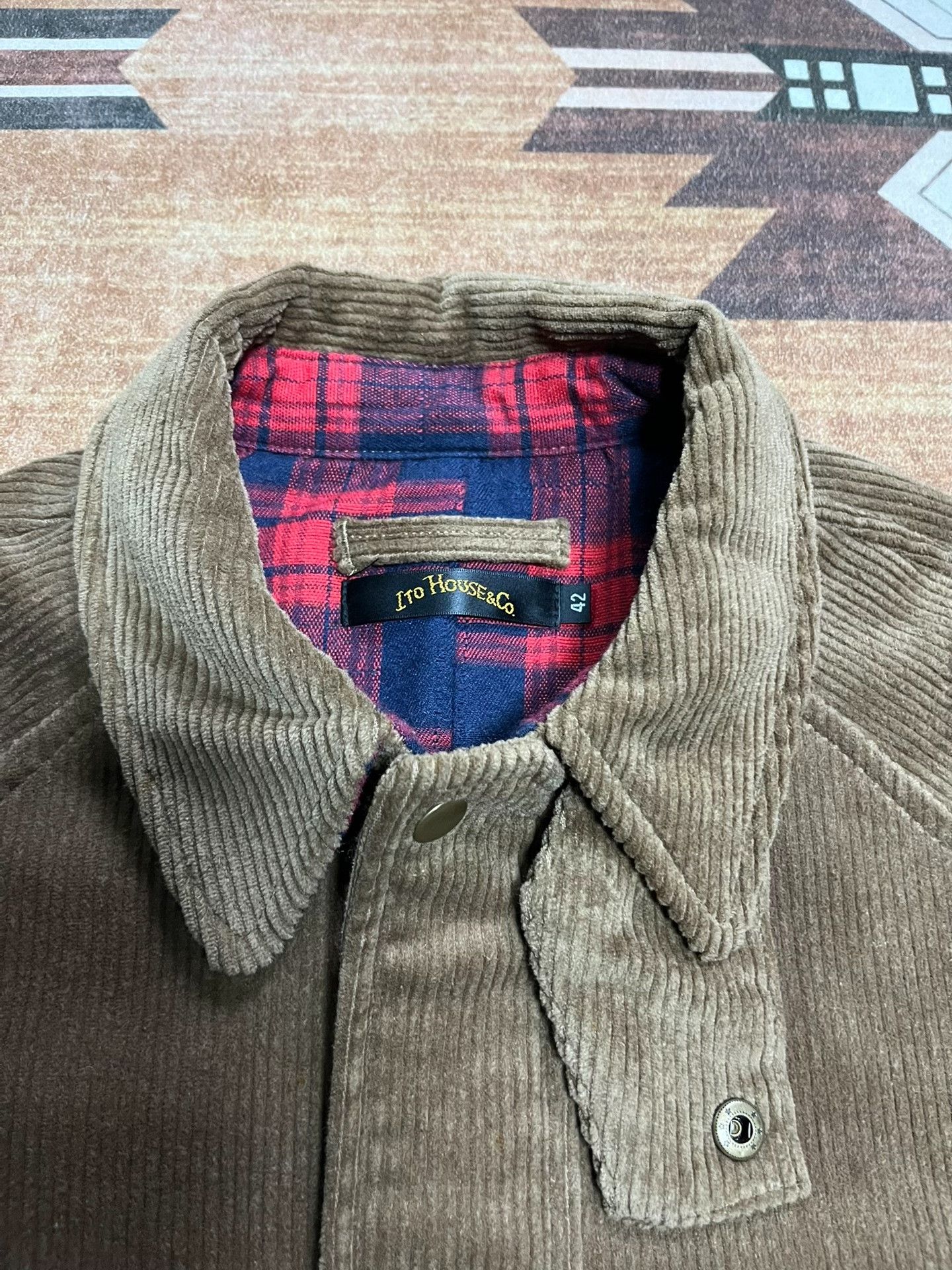 Other ITOHOUSE Khaki Heavyweight Corduroy Trench Coat Size US XS / EU 42 / 0 - 4 Thumbnail
