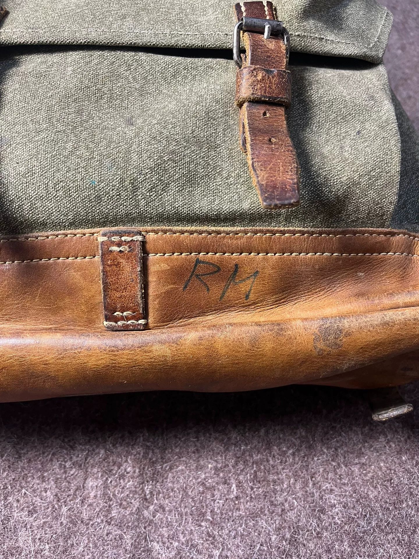 Vintage Swiss 1952 Military Pepper Salt Backpack Size ONE SIZE - 4 Thumbnail