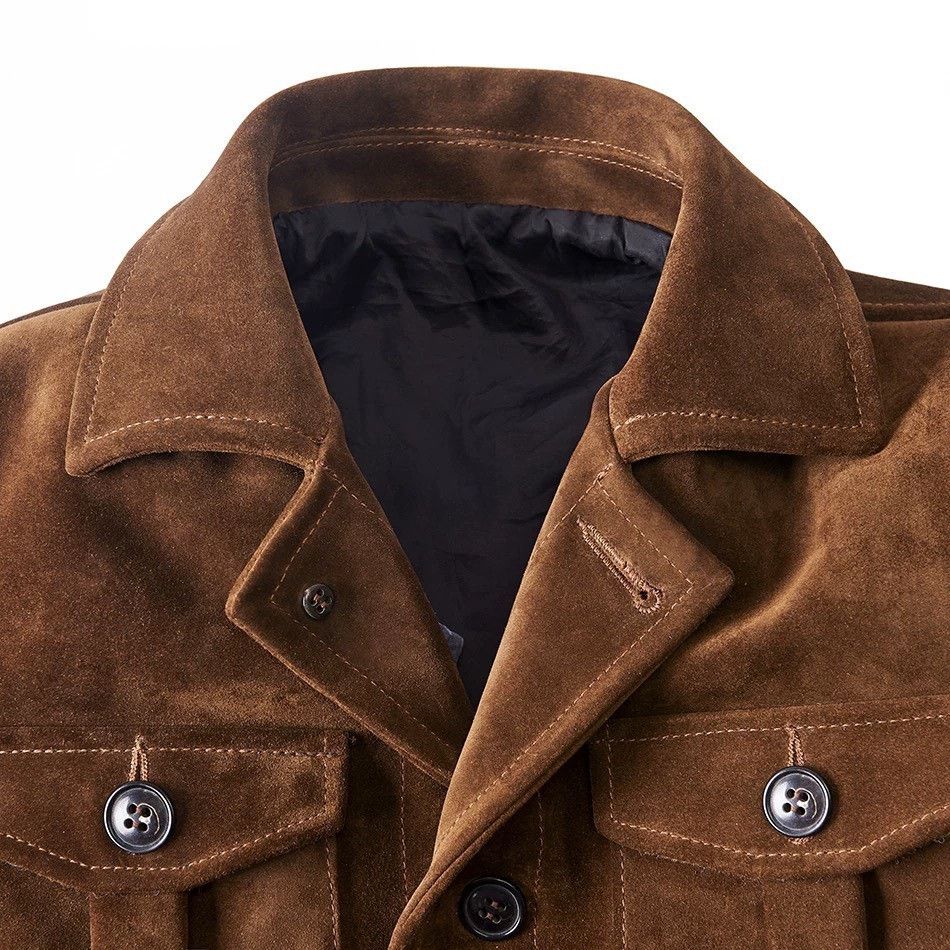 Vintage Vintage Suede Utility Leather Jacket Size US M / EU 48-50 / 2 - 3 Thumbnail
