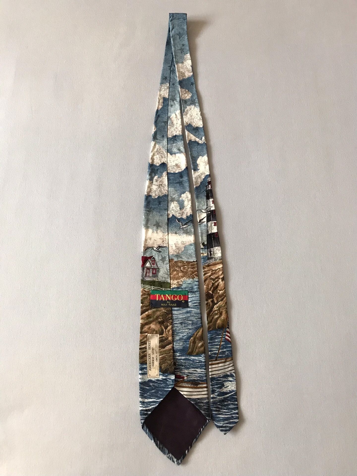 Vintage Vintage American Tango Silk Lighthouse Tie Size ONE SIZE - 4 Thumbnail