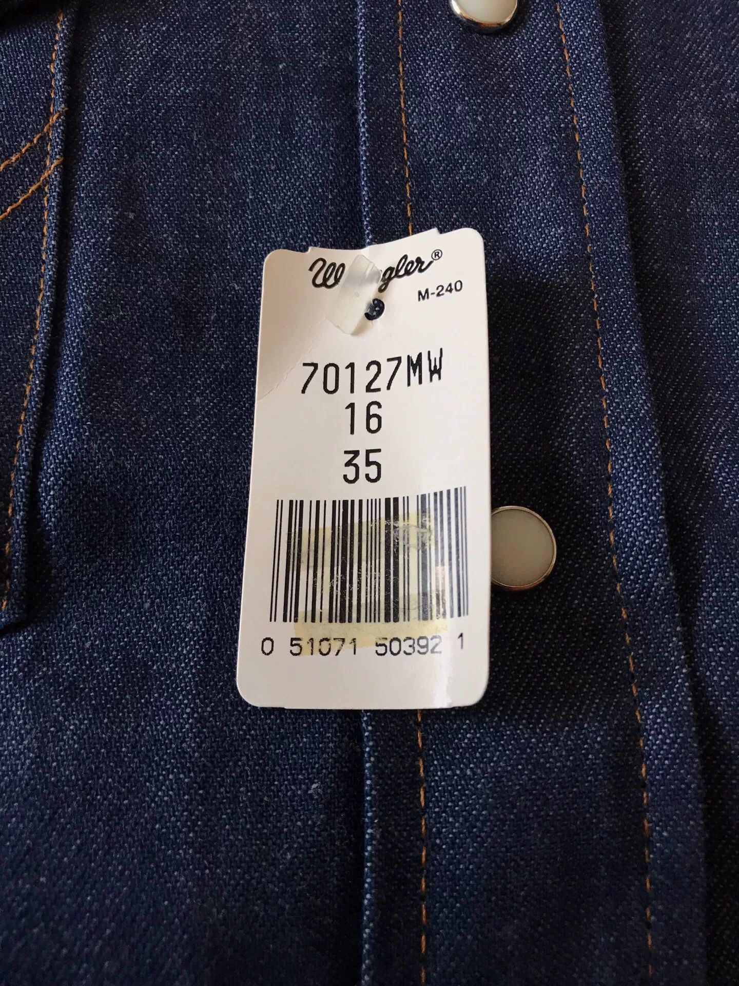 Wrangler Wrangler 70127MW Western Denim Shirt Size US M / EU 48-50 / 2 - 8 Thumbnail