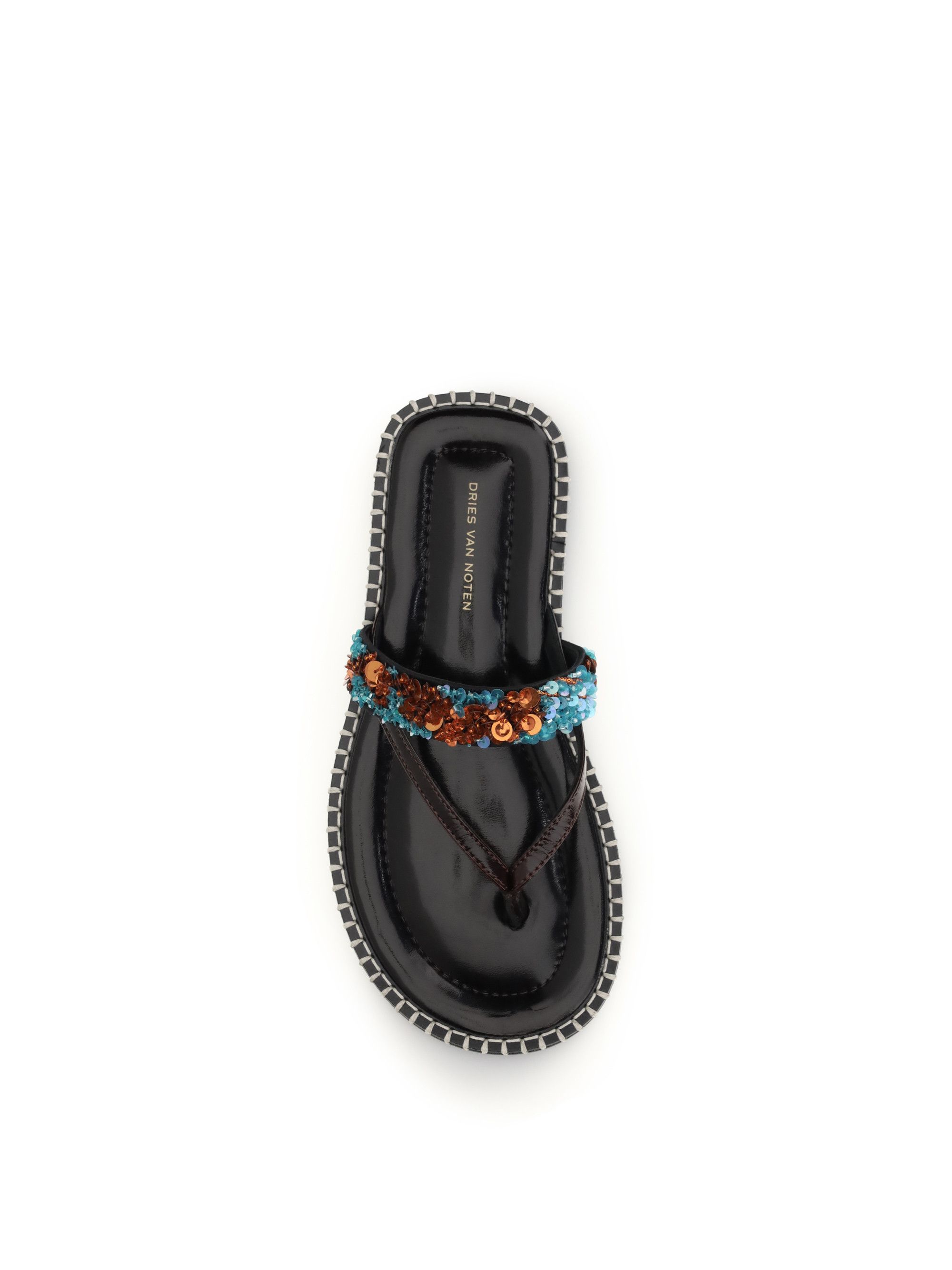 Dries Van Noten Slip-on leather Sandals with sequins Size US 8 / IT 38 - 4 Thumbnail
