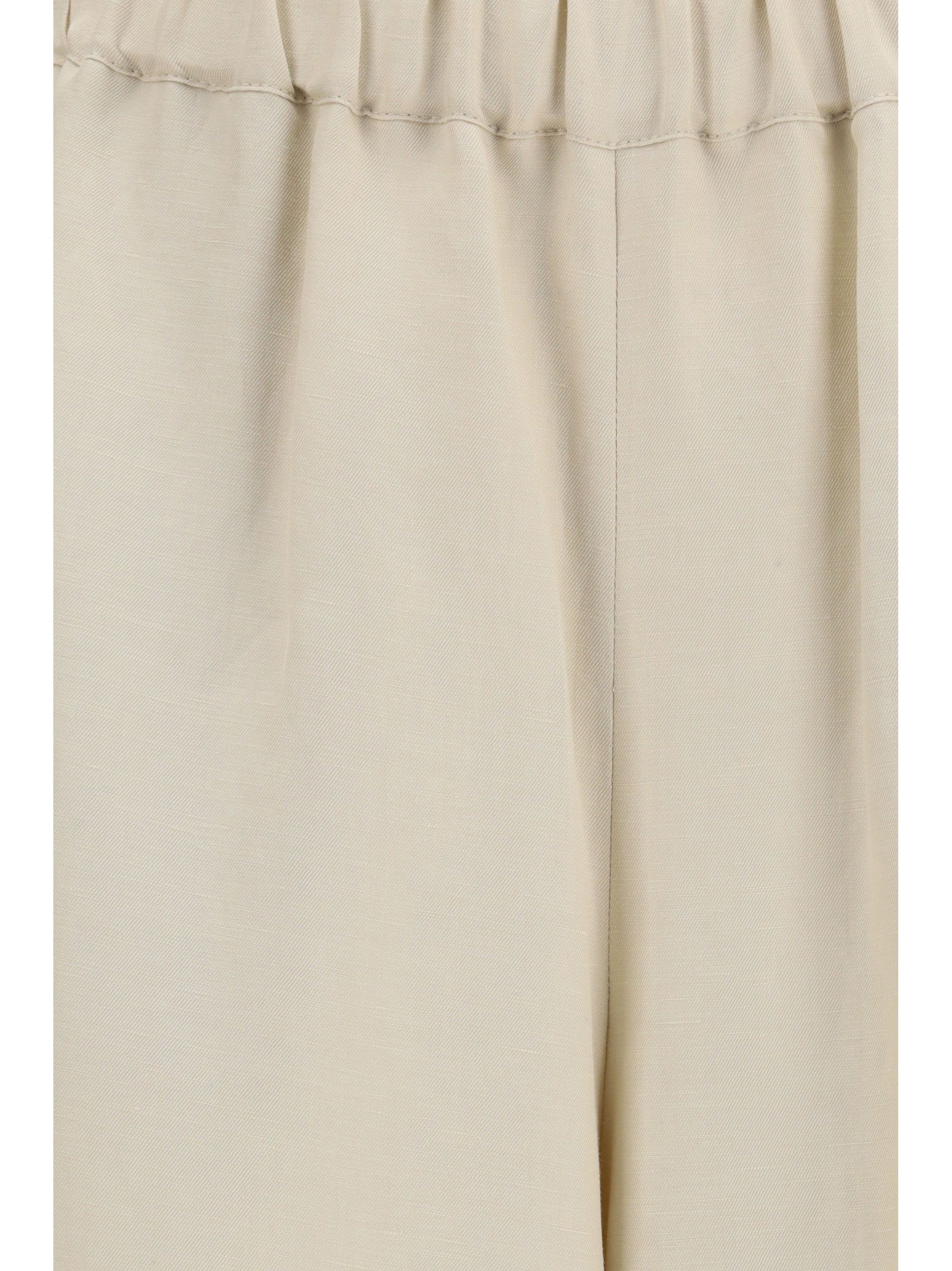 Max Mara Wide linen and silk Pants Size 28" / US 6 / IT 42 - 3 Thumbnail