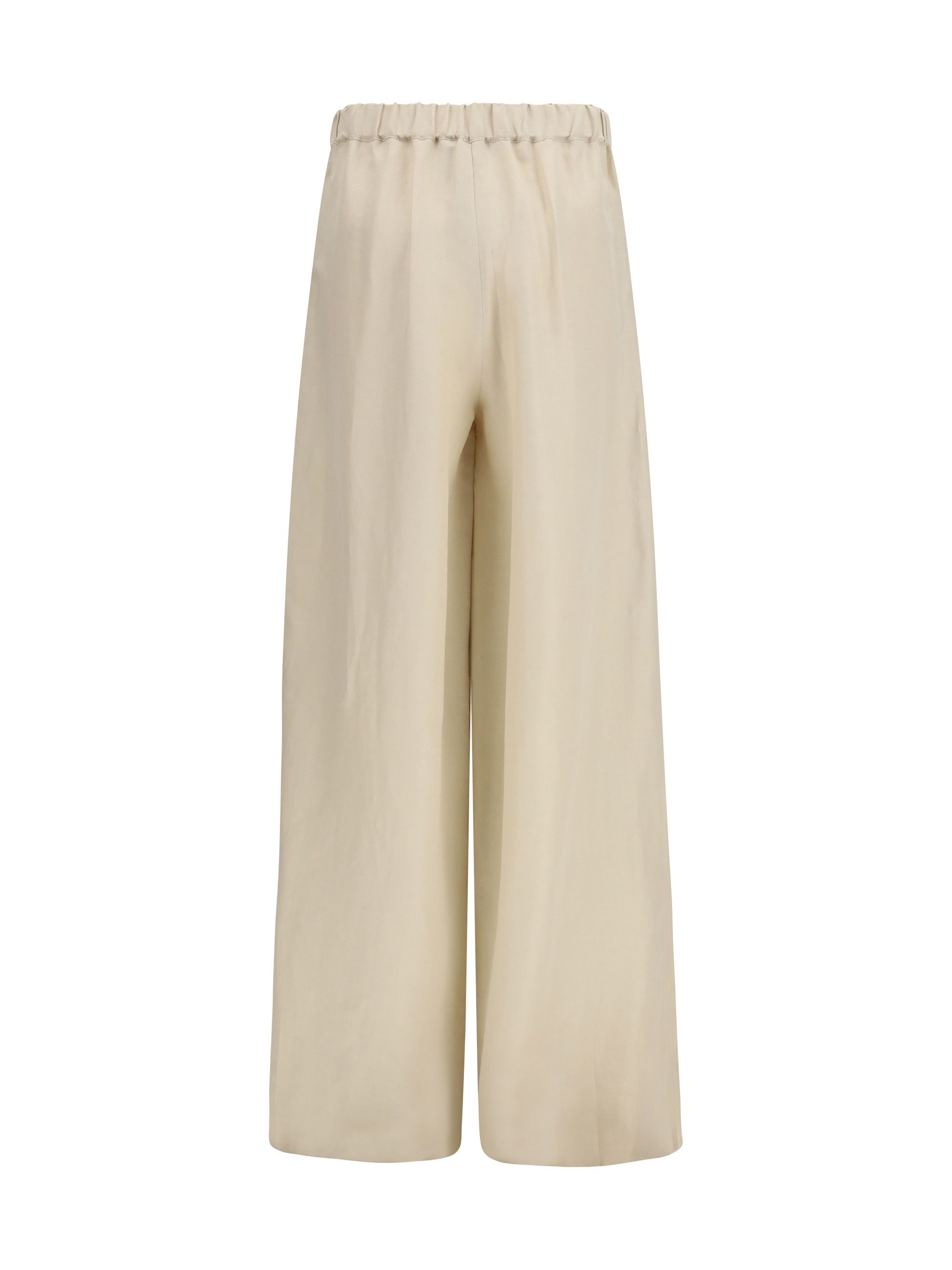 Max Mara Wide linen and silk Pants Size 30" / US 8 / IT 44 - 2 Thumbnail