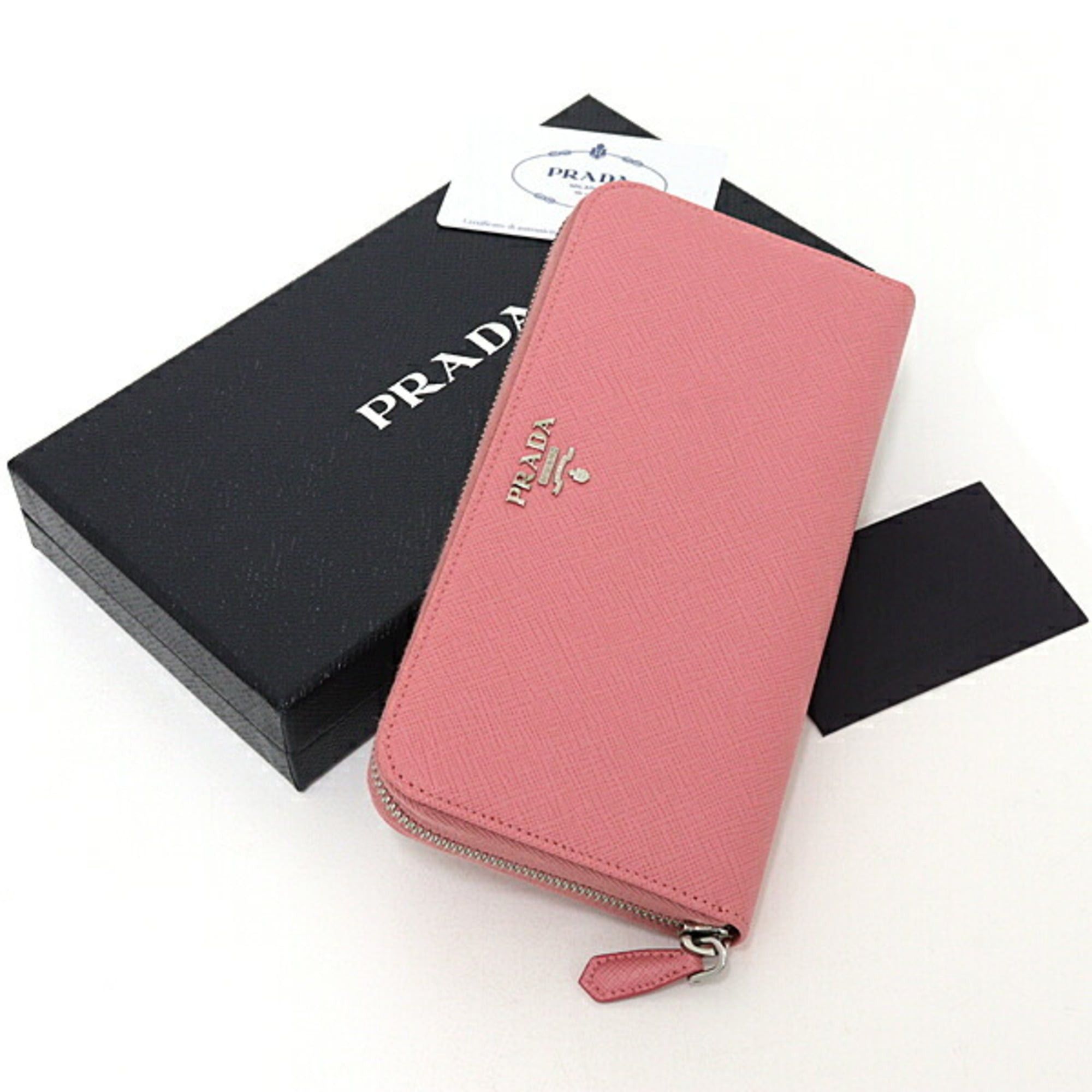 Prada Prada Saffiano Zip-Around Long Wallet 1M0506 PETALO 1 Pink Size ONE SIZE - 2 Thumbnail