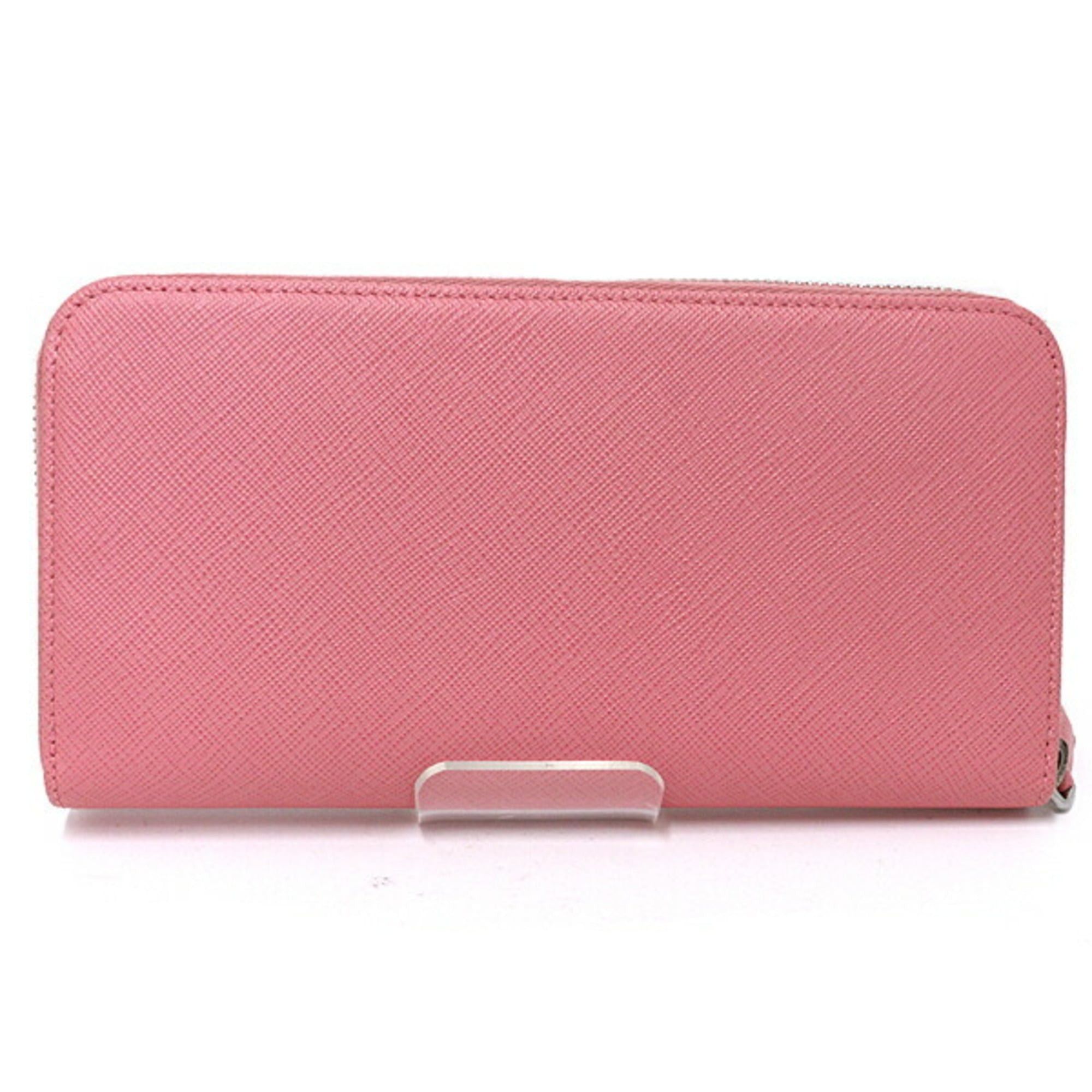Prada Prada Saffiano Zip-Around Long Wallet 1M0506 PETALO 1 Pink Size ONE SIZE - 3 Thumbnail