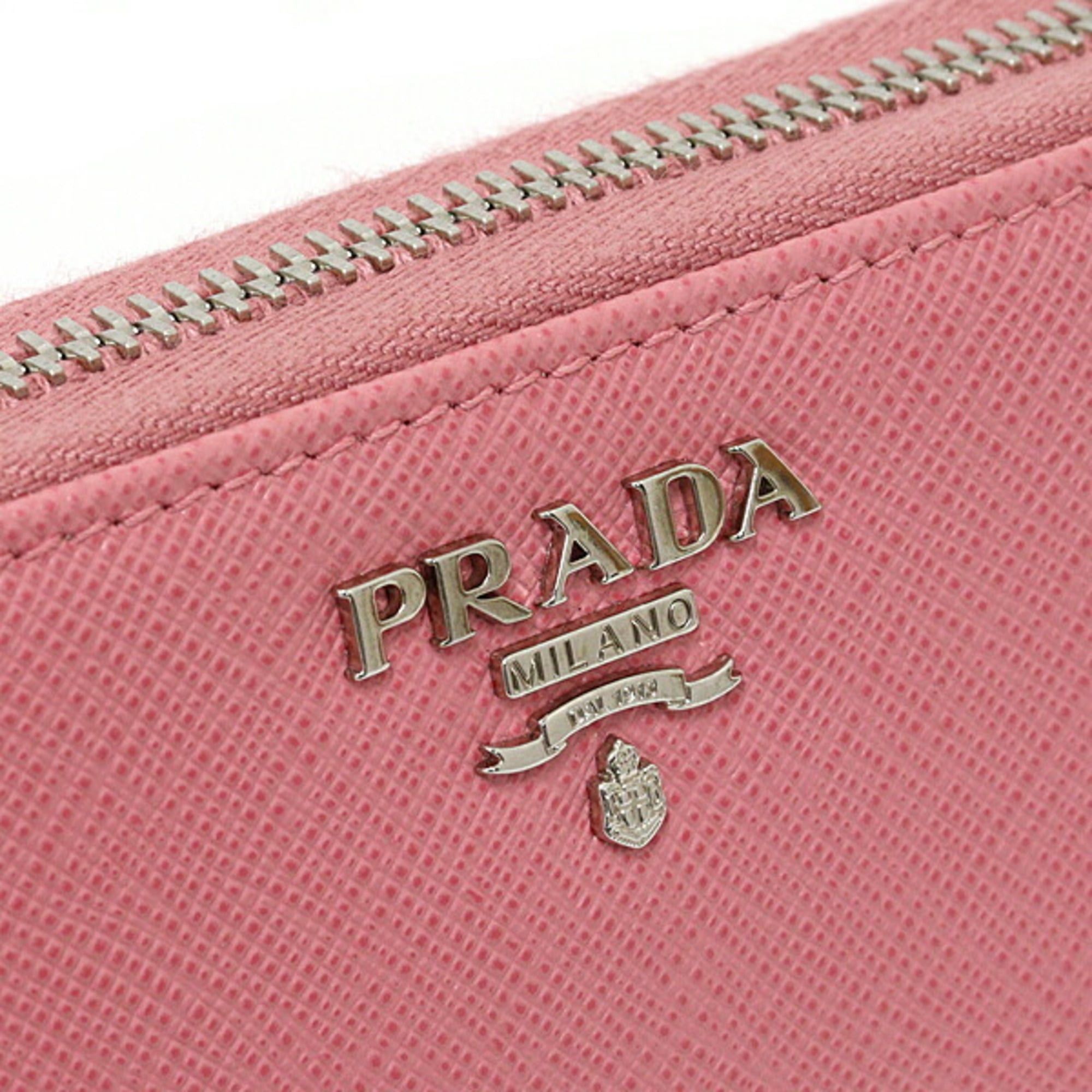 Prada Prada Saffiano Zip-Around Long Wallet 1M0506 PETALO 1 Pink Size ONE SIZE - 6 Thumbnail