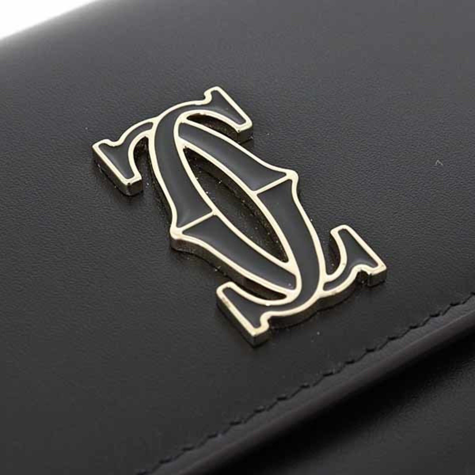 Cartier Cartier Wallet C de Mini Bi-fold Calfskin L3001909 Black Size ONE SIZE - 6 Thumbnail