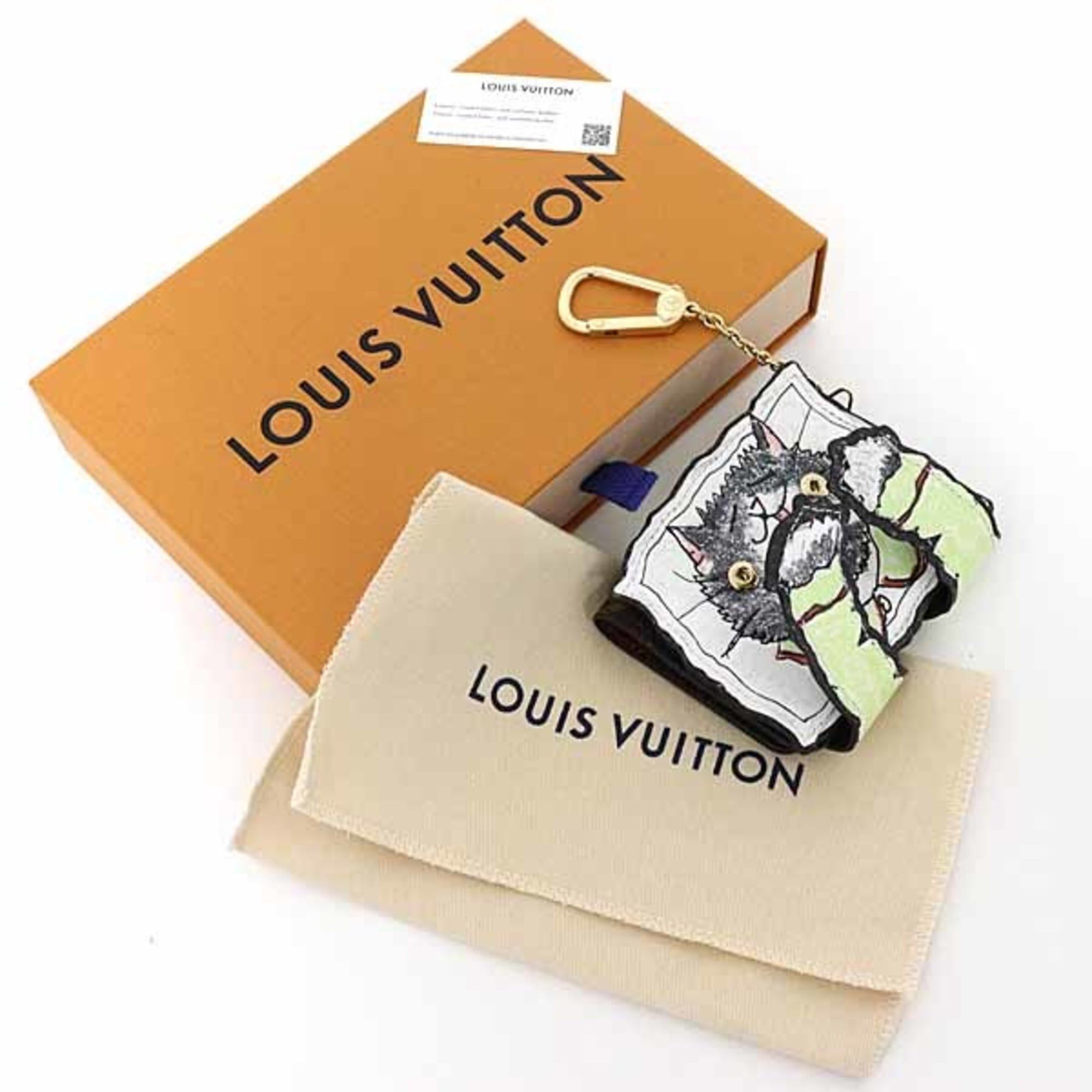Louis Vuitton LOUIS VUITTON Grace Coddington Pouch Purse Card Case Cat M25732 Multicolor Size ONE SIZE - 2 Thumbnail