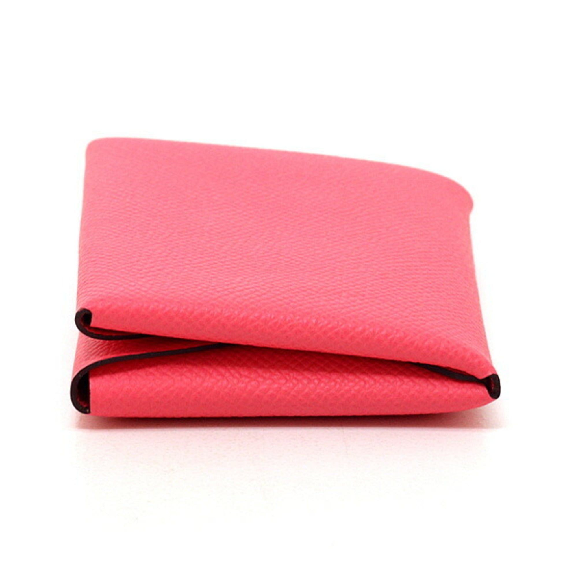 Hermes Hermes Calvi Duo Pink Card Case Coin (B Stamp) Epsom Leather Size ONE SIZE - 3 Thumbnail