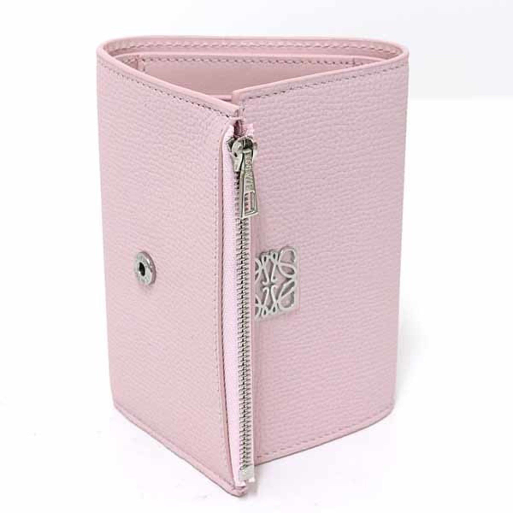 Loewe Loewe Anagram Vertical Wallet Small Tri-fold Pebble Grain Calf C821S33X12 Blossom Size ONE SIZE - 4 Thumbnail