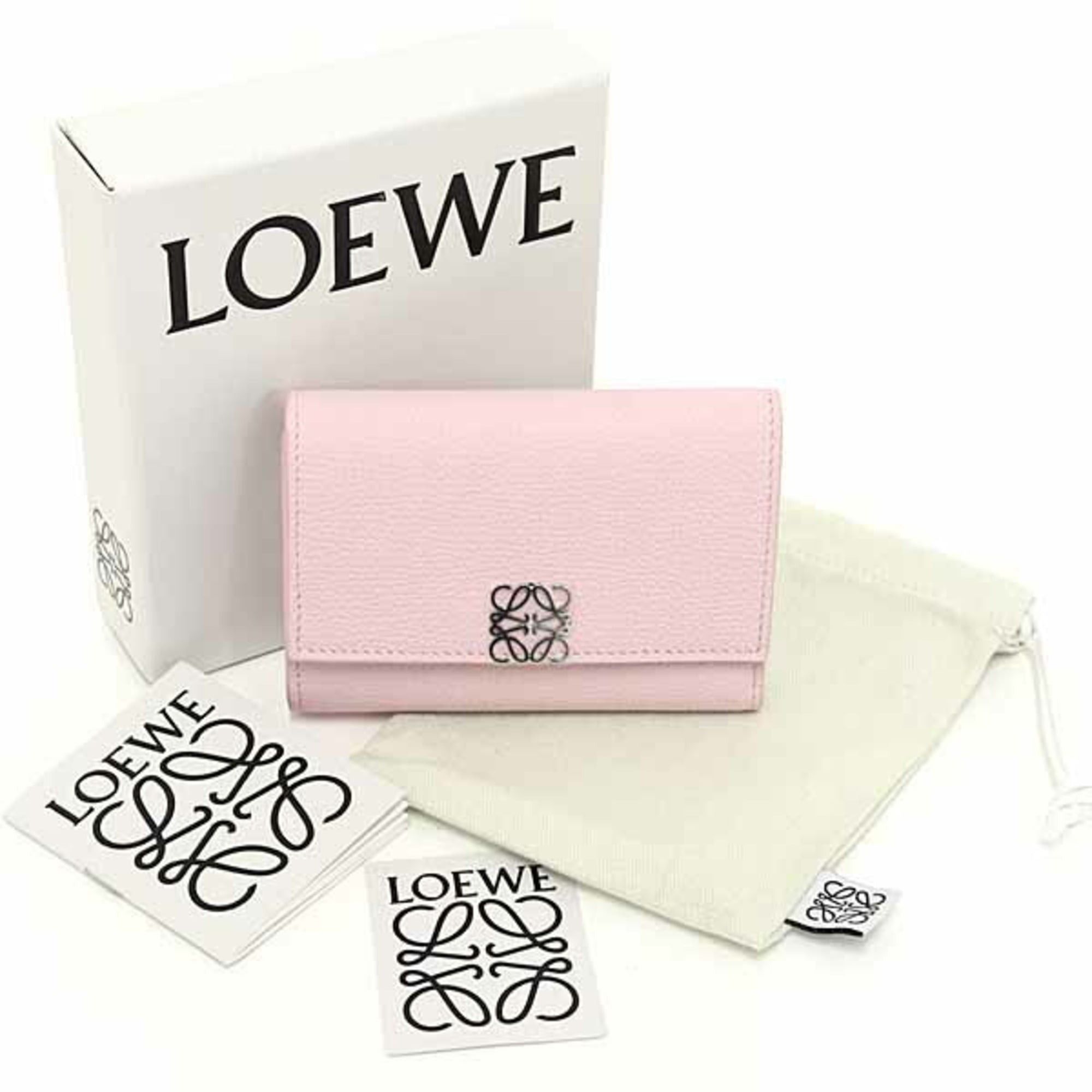 Loewe Loewe Anagram Vertical Wallet Small Tri-fold Pebble Grain Calf C821S33X12 Blossom Size ONE SIZE - 2 Thumbnail
