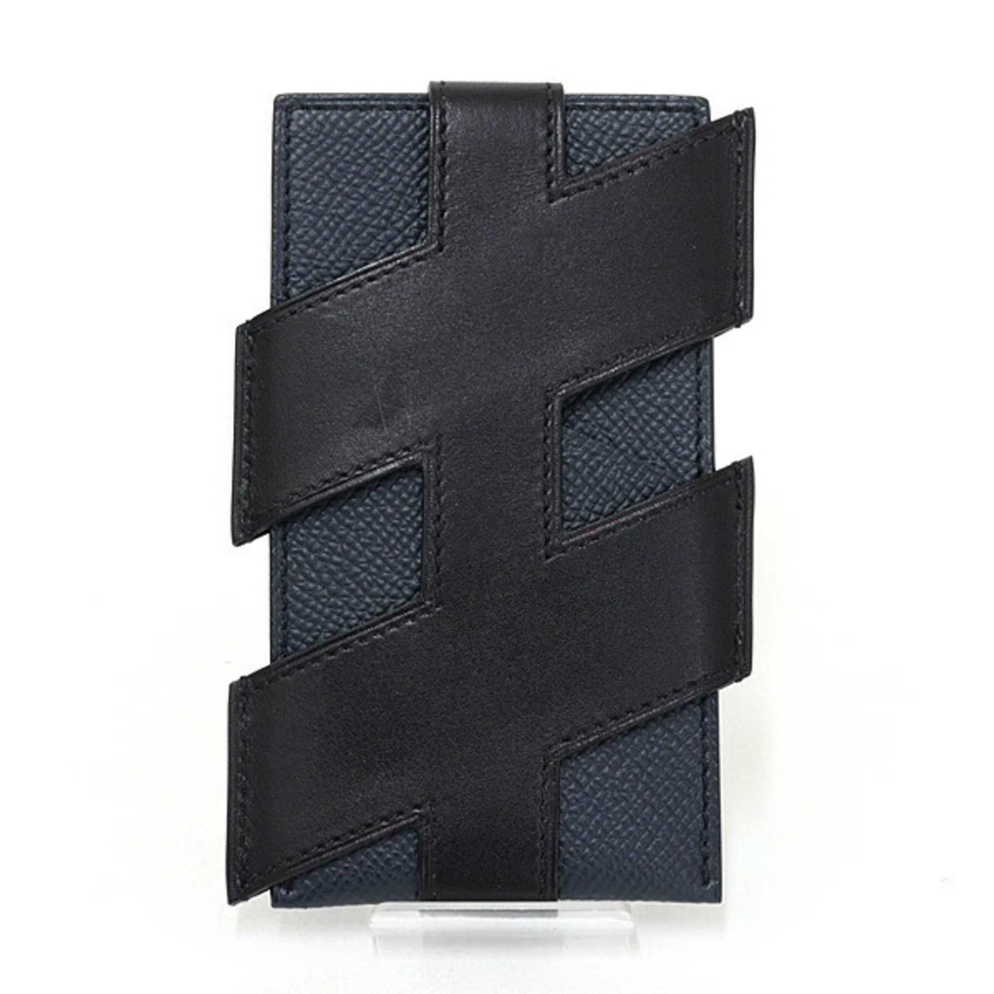 Hermes Hermes Card Case H Tag Calfskin Veau Epsom Black Blue Indigo Z Stamp Ash Size ONE SIZE - 2 Thumbnail