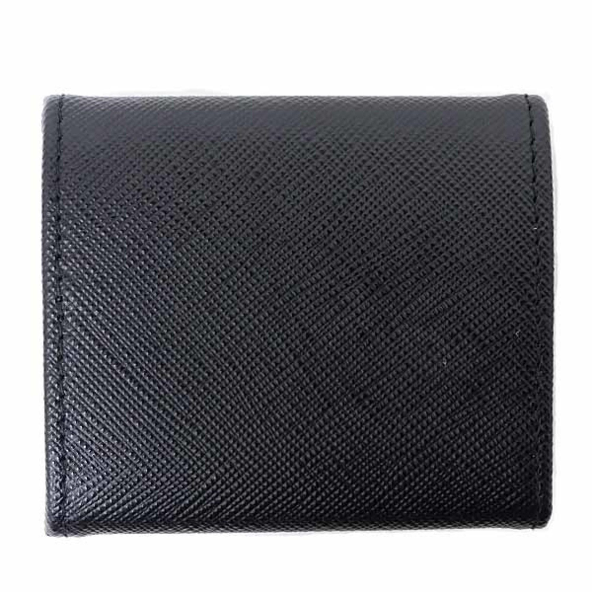 Prada Prada Saffiano Triangle Coin Case, 2MM935_QHH_F0002, Black Size ONE SIZE - 2 Thumbnail