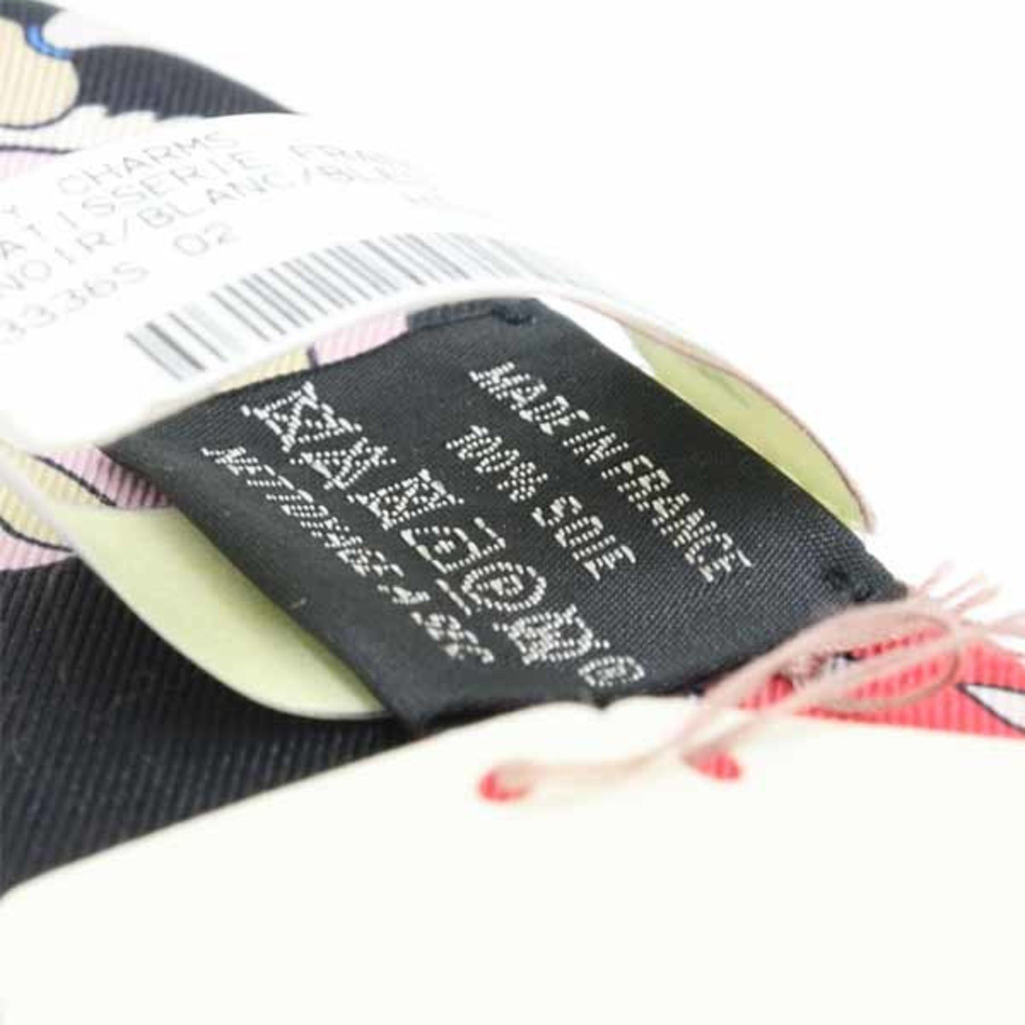 Hermes Hermes Twilly Charm La Patisserie Française Silk H854175S 02 Noir Blanc Bleu Size ONE SIZE - 4 Thumbnail