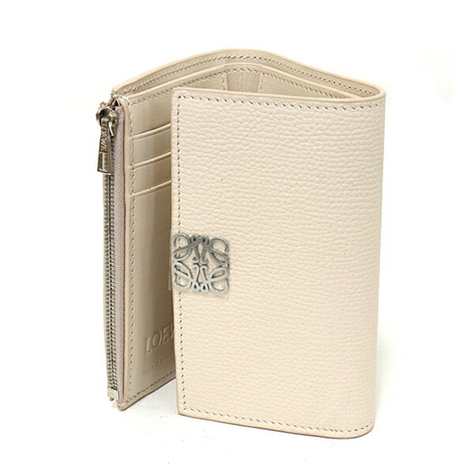 Loewe Loewe Anagram Vertical Wallet Small Pebble Grain Calf Tri-fold C821S33X12 TALCO Unused Size ONE SIZE - 3 Thumbnail