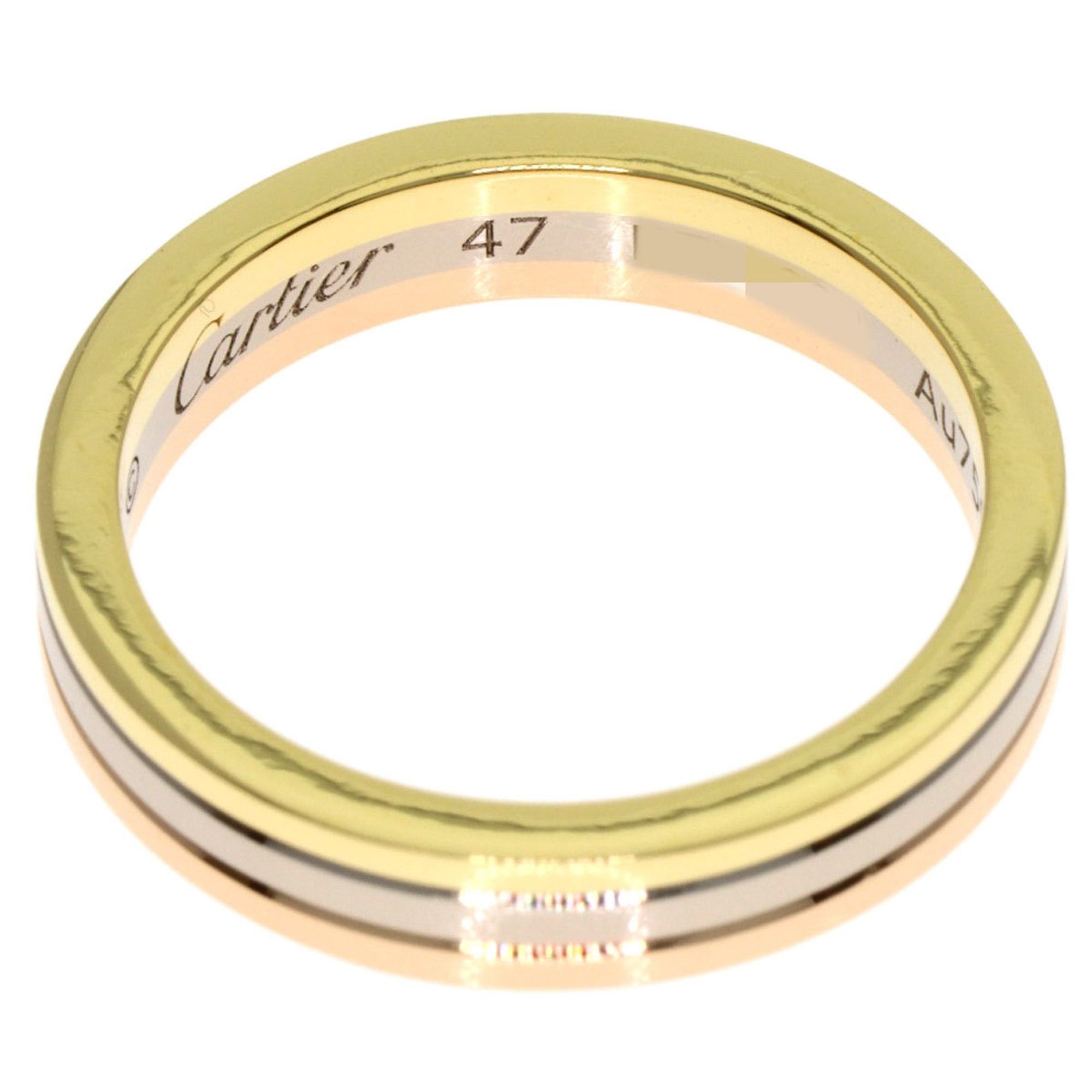 Cartier Cartier Three-Color #47 Ring - 18K Yellow Gold/18K White Pink Gold Women's CARTIER Size ONE SIZE - 4 Thumbnail
