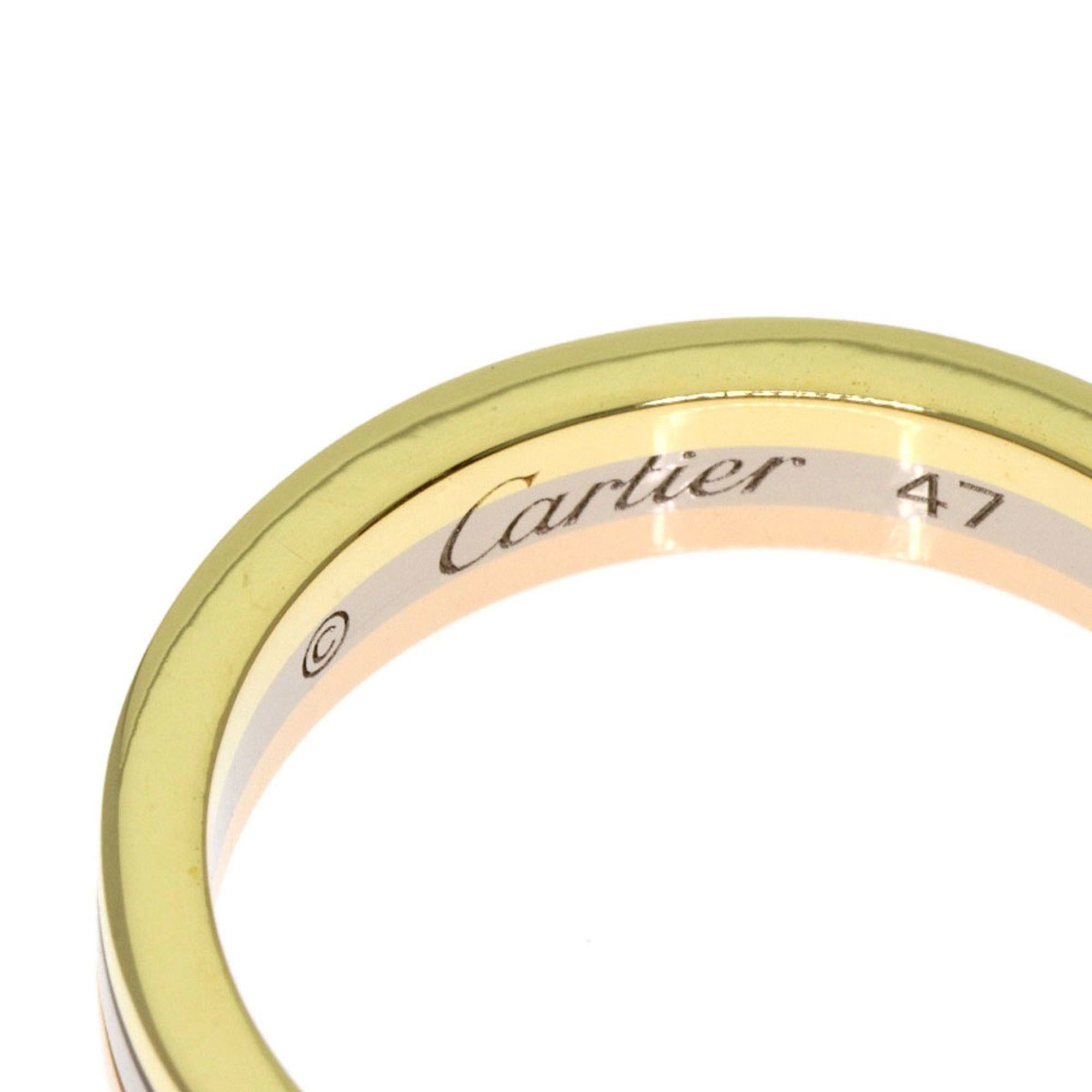 Cartier Cartier Three-Color #47 Ring - 18K Yellow Gold/18K White Pink Gold Women's CARTIER Size ONE SIZE - 9 Thumbnail
