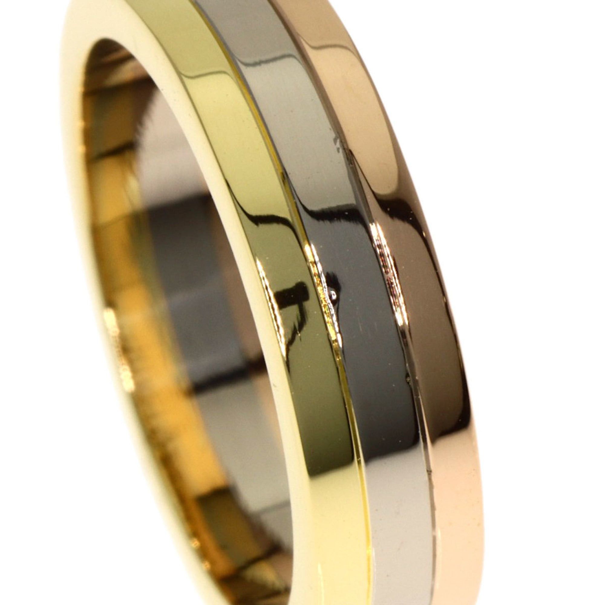 Cartier Cartier Three-Color Ring #48, 18K Yellow Gold/18K White Pink Gold, Women's. Size ONE SIZE - 7 Thumbnail