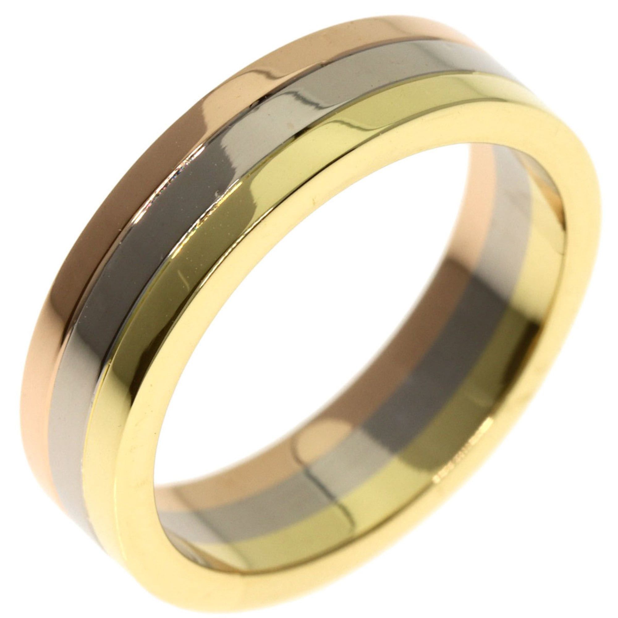 Cartier Cartier Three-Color Ring #48, 18K Yellow Gold/18K White Pink Gold, Women's. Size ONE SIZE - 2 Thumbnail