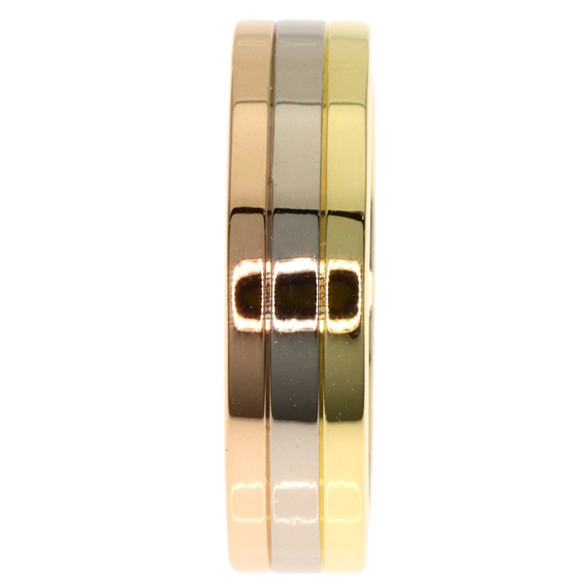 Cartier Cartier Three-Color Ring #48, 18K Yellow Gold/18K White Pink Gold, Women's. Size ONE SIZE - 3 Thumbnail