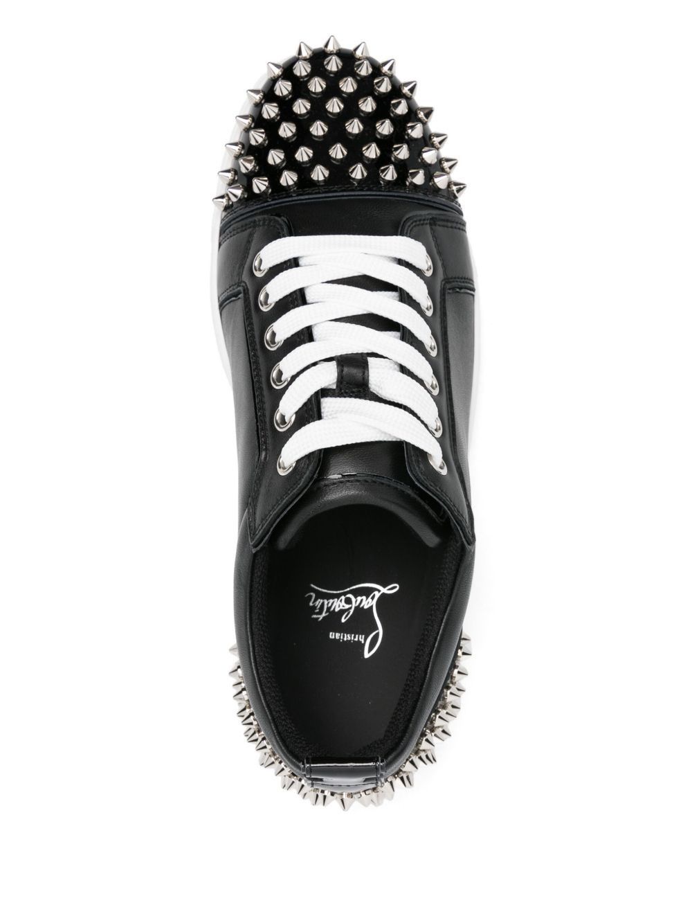 Christian Louboutin Louise Junior Spikes leather sneakers Size US 5 / IT 35 - 4 Thumbnail