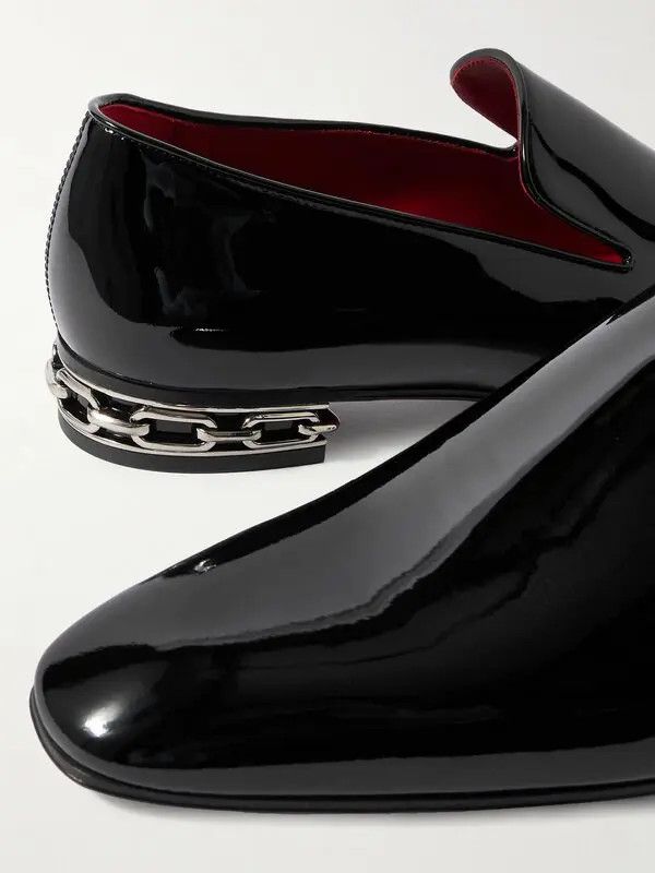 Christian Louboutin Dandy Patent-Leather Loafers Size US 11 / EU 44 - 3 Thumbnail