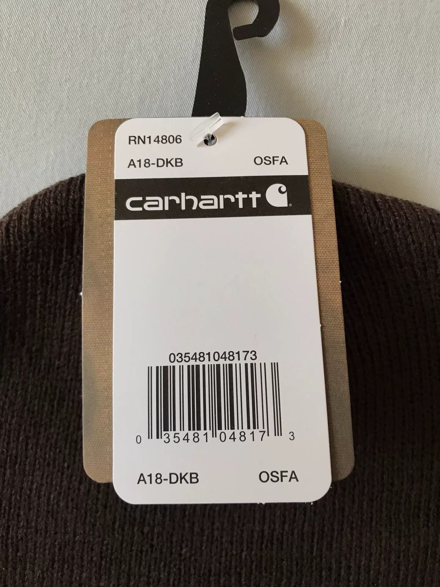 Carhartt Carhartt A18 DKB Brown Knit Beanie Size ONE SIZE - 7 Thumbnail