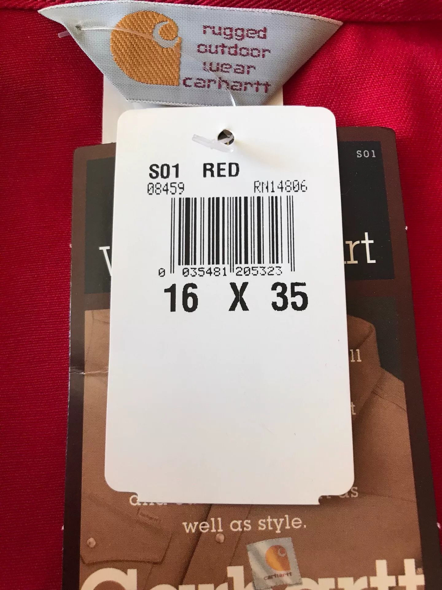 Carhartt Carhartt S01 Red Western Shirt 16×35 Size US M / EU 48-50 / 2 - 8 Thumbnail