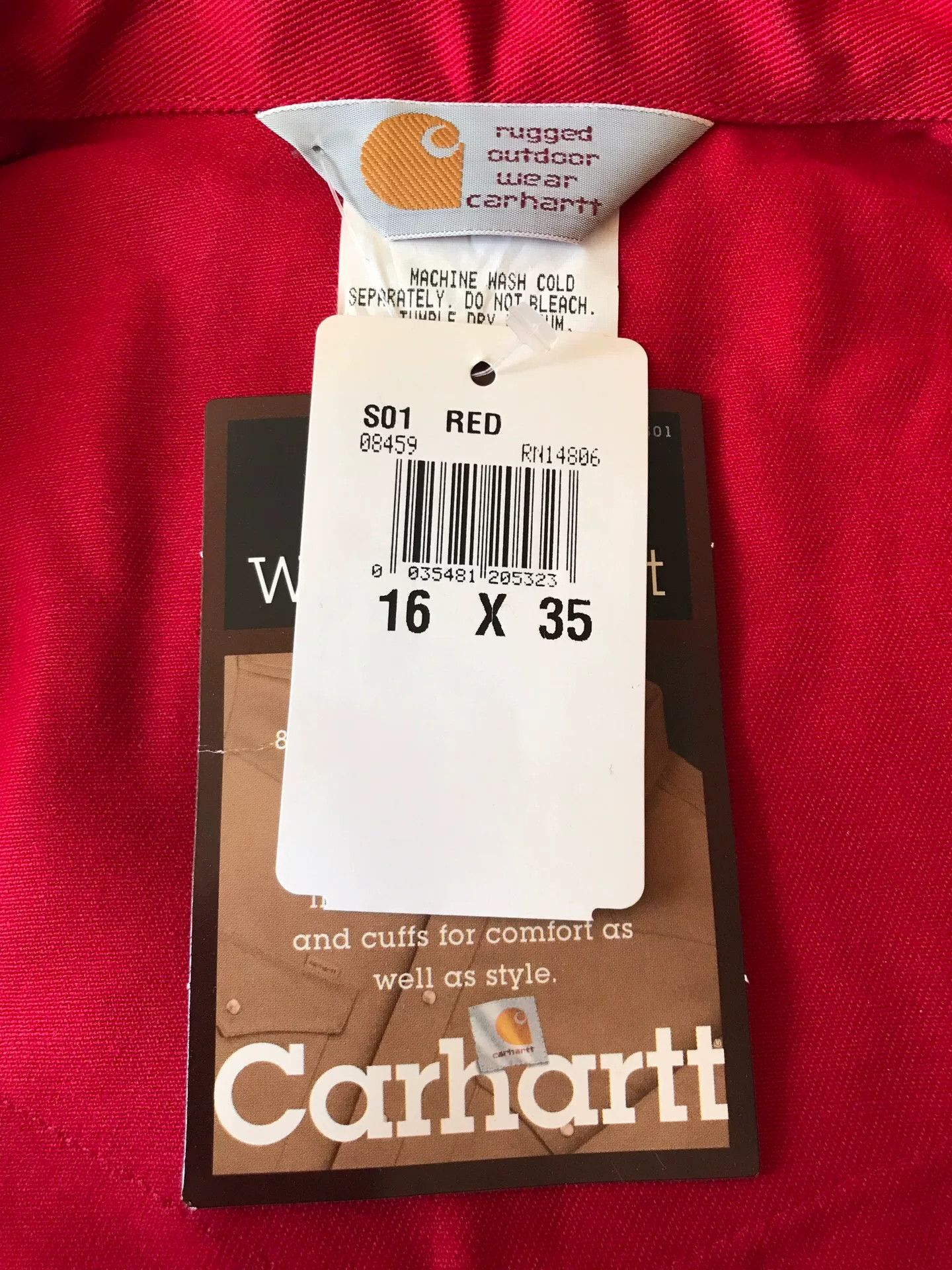 Carhartt Carhartt S01 Red Western Shirt 16×35 Size US M / EU 48-50 / 2 - 7 Thumbnail