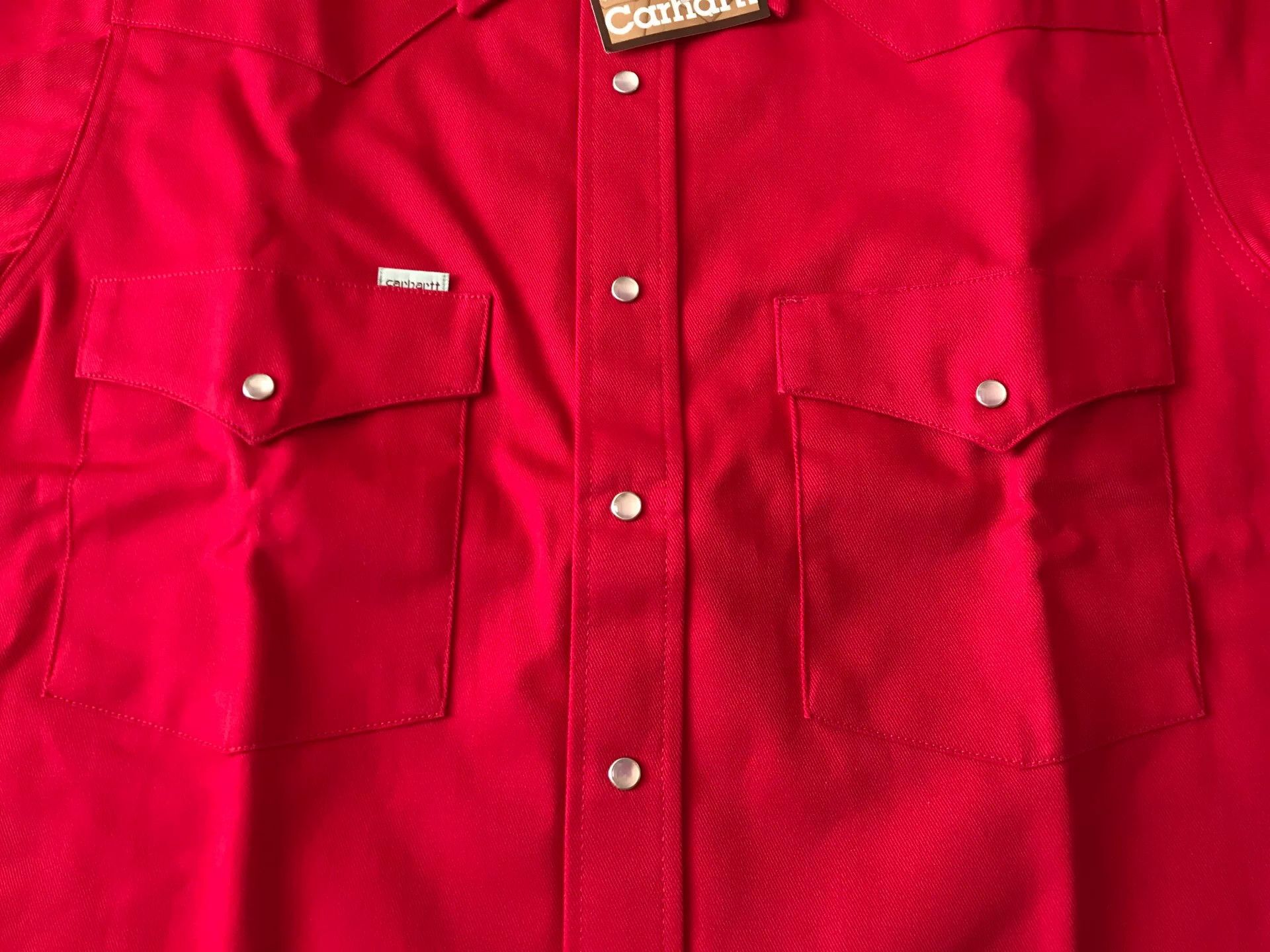 Carhartt Carhartt S01 Red Western Shirt 16×35 Size US M / EU 48-50 / 2 - 4 Thumbnail