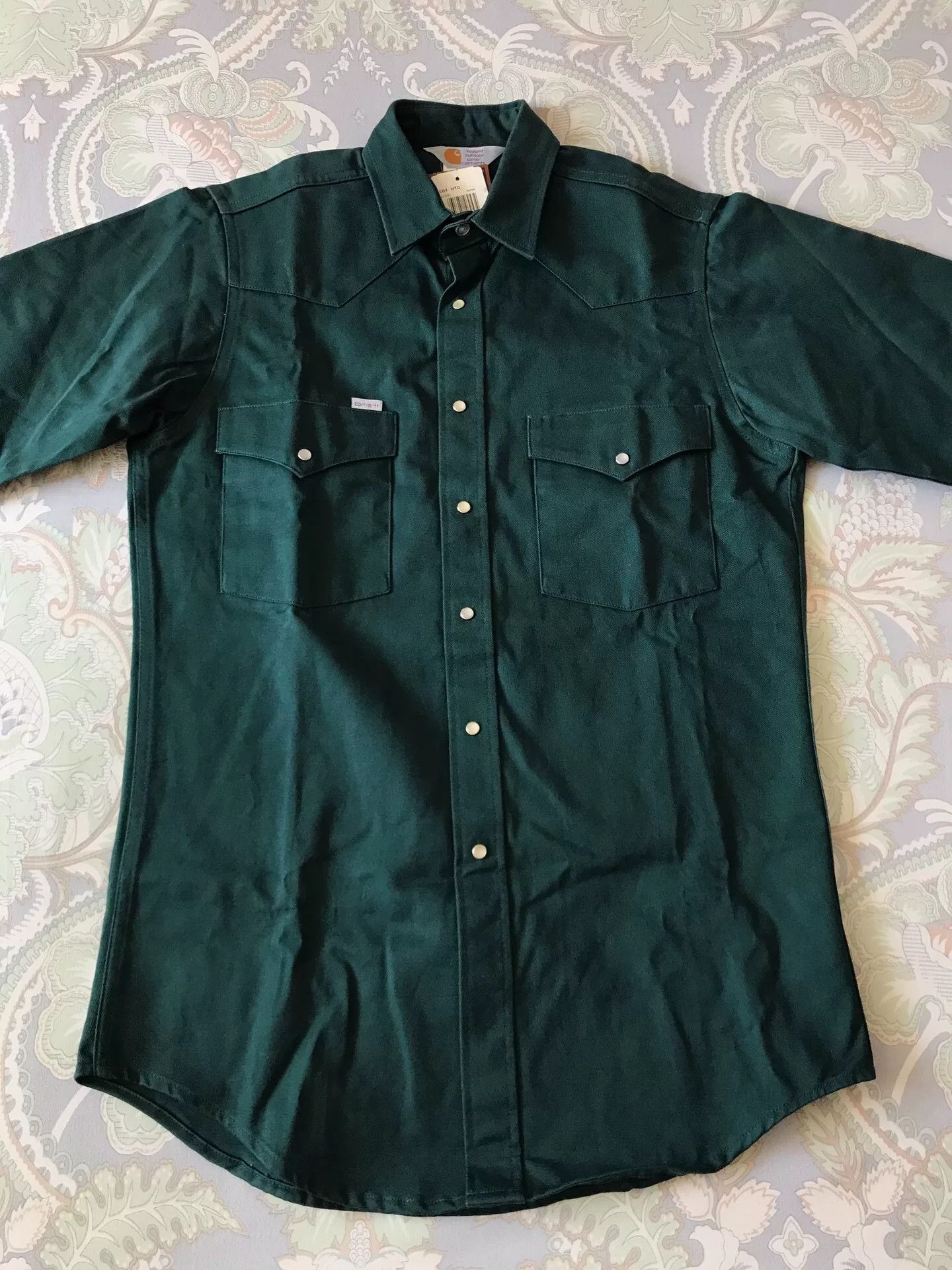 Carhartt Carhartt S01 HTG Hunter Green Western Shirt Size US M / EU 48-50 / 2 - 3 Thumbnail