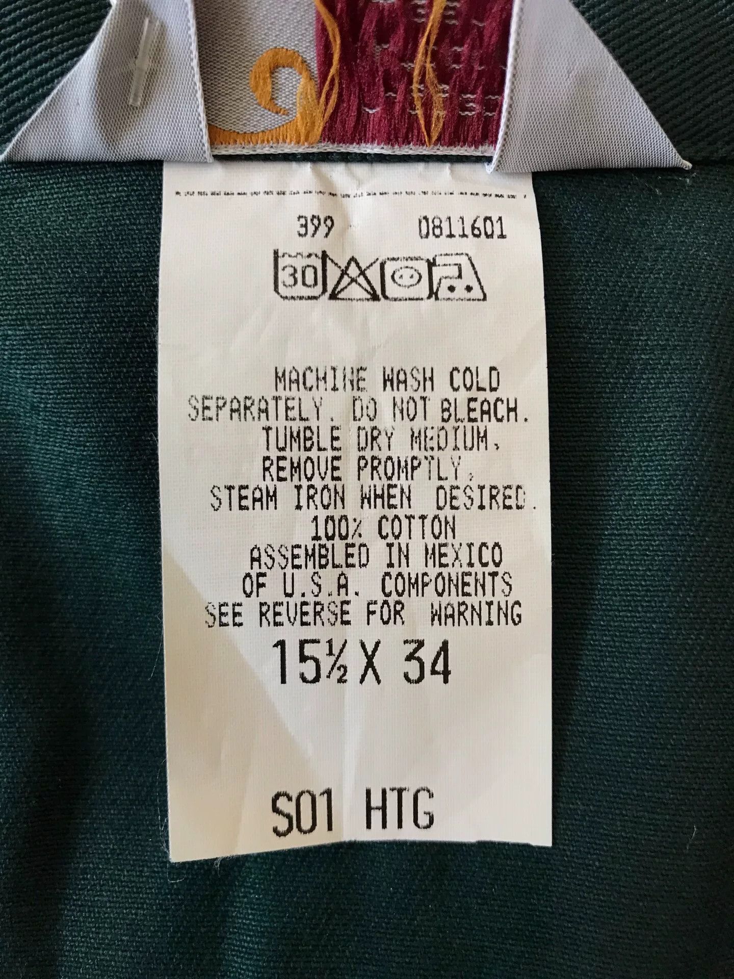Carhartt Carhartt S01 HTG Hunter Green Western Shirt Size US M / EU 48-50 / 2 - 9 Thumbnail