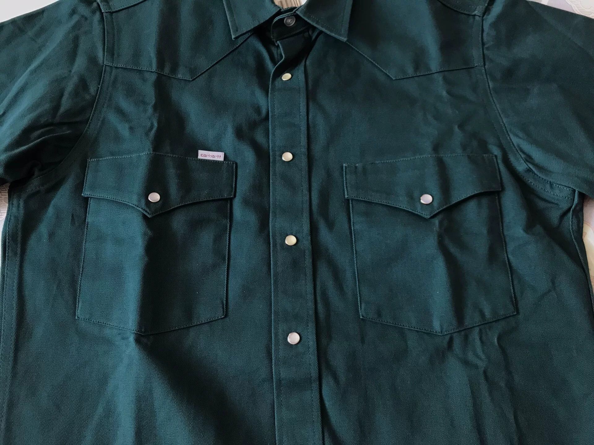 Carhartt Carhartt S01 HTG Hunter Green Western Shirt Size US M / EU 48-50 / 2 - 5 Thumbnail