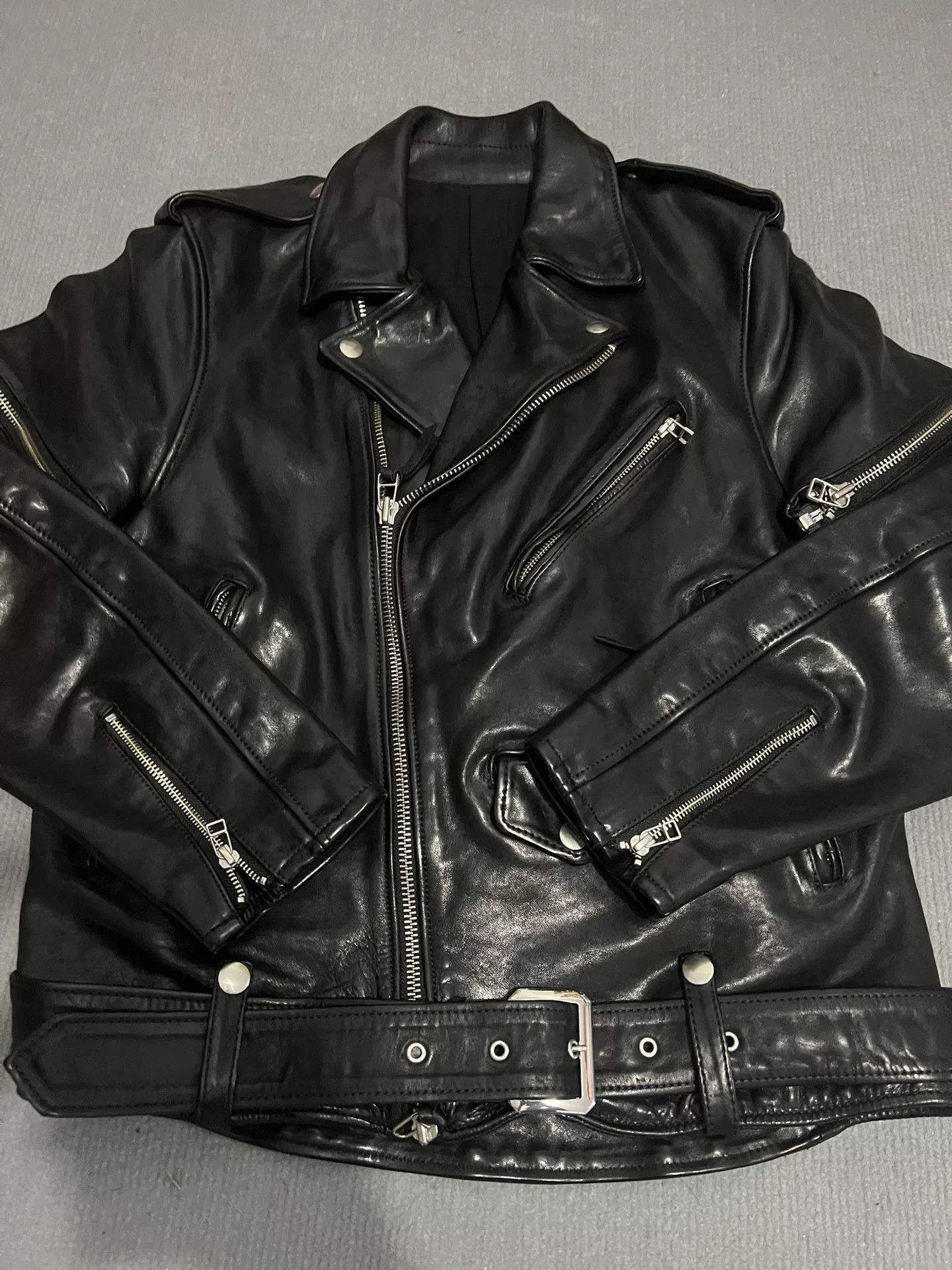 Other Horse Leather Motorcycle Jacket w/ Removable Sleeves Size US XL / EU 56 / 4 - 7 Thumbnail