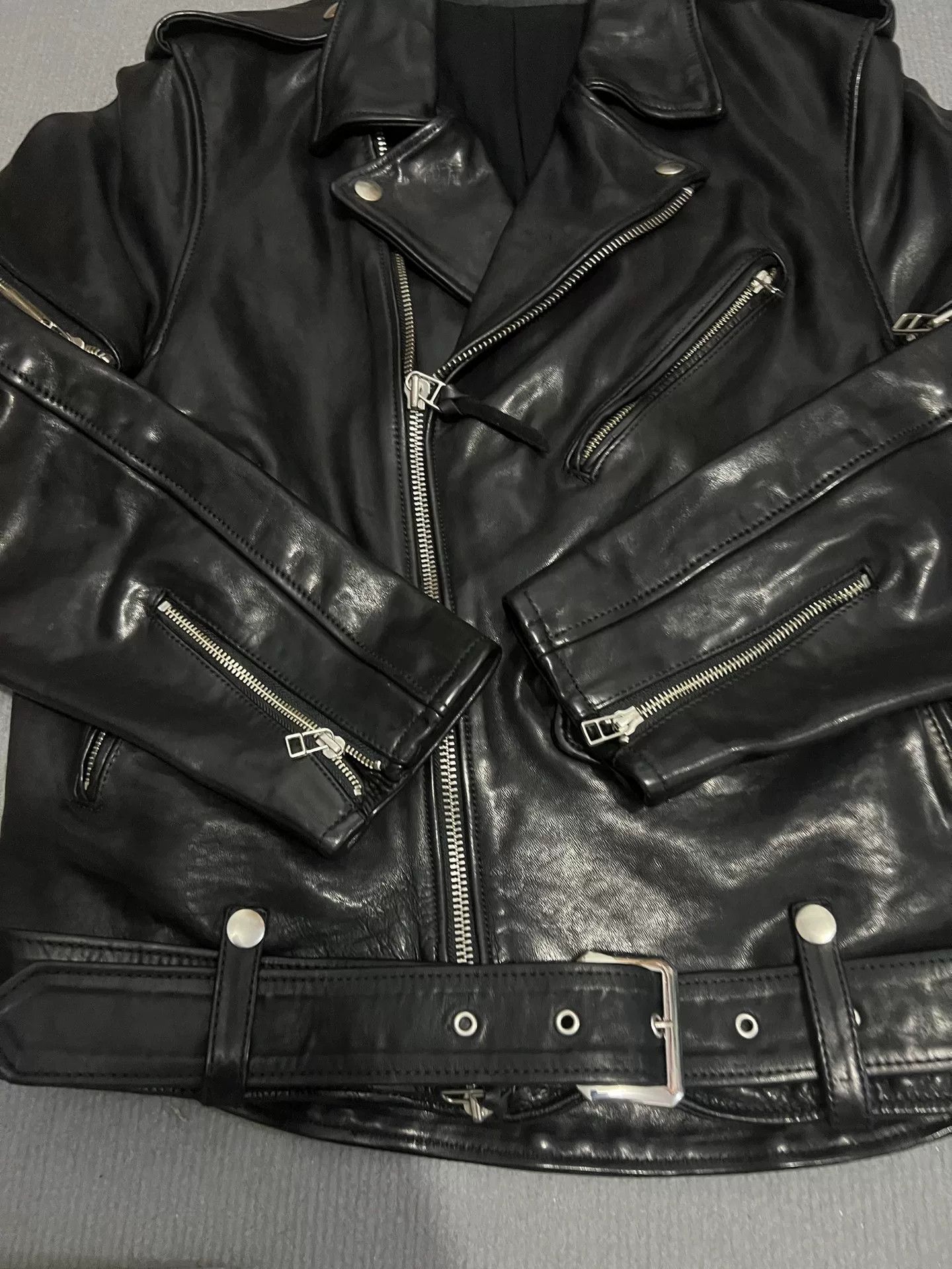 Other Horse Leather Motorcycle Jacket w/ Removable Sleeves Size US XL / EU 56 / 4 - 2 Thumbnail
