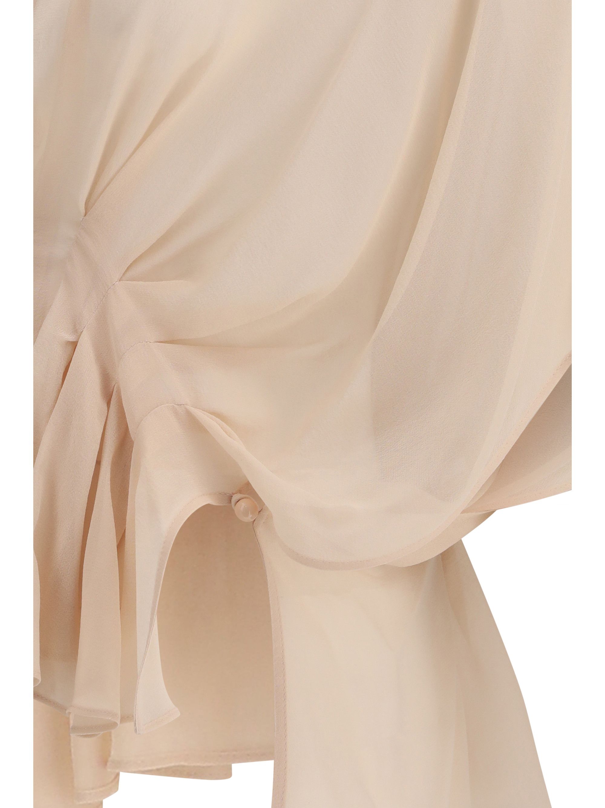 Max Mara Cape-Style Silk Shirt Size M / US 6-8 / IT 42-44 - 3 Thumbnail