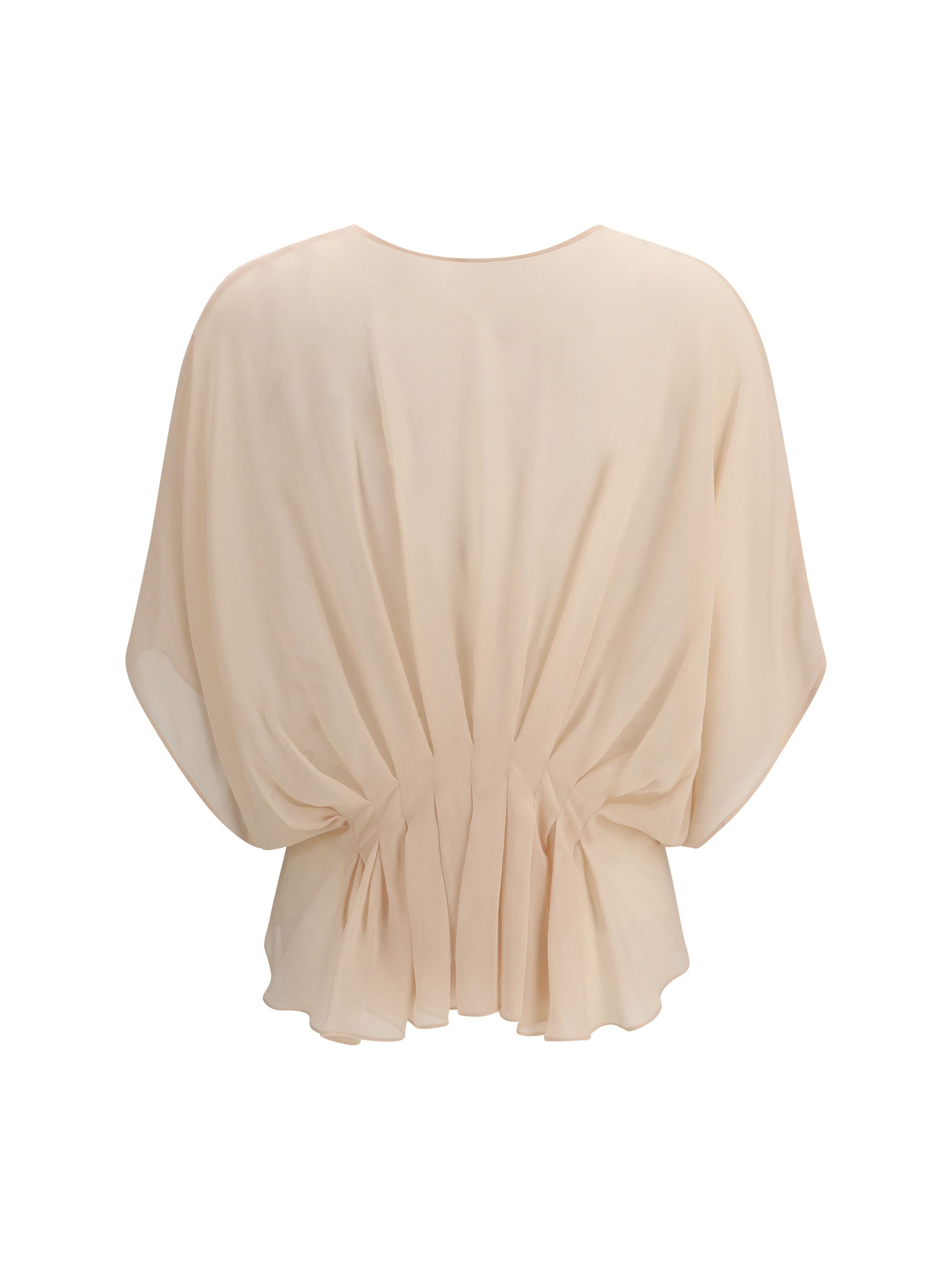 Max Mara Cape-Style Silk Shirt Size S / US 4 / IT 40 - 2 Thumbnail