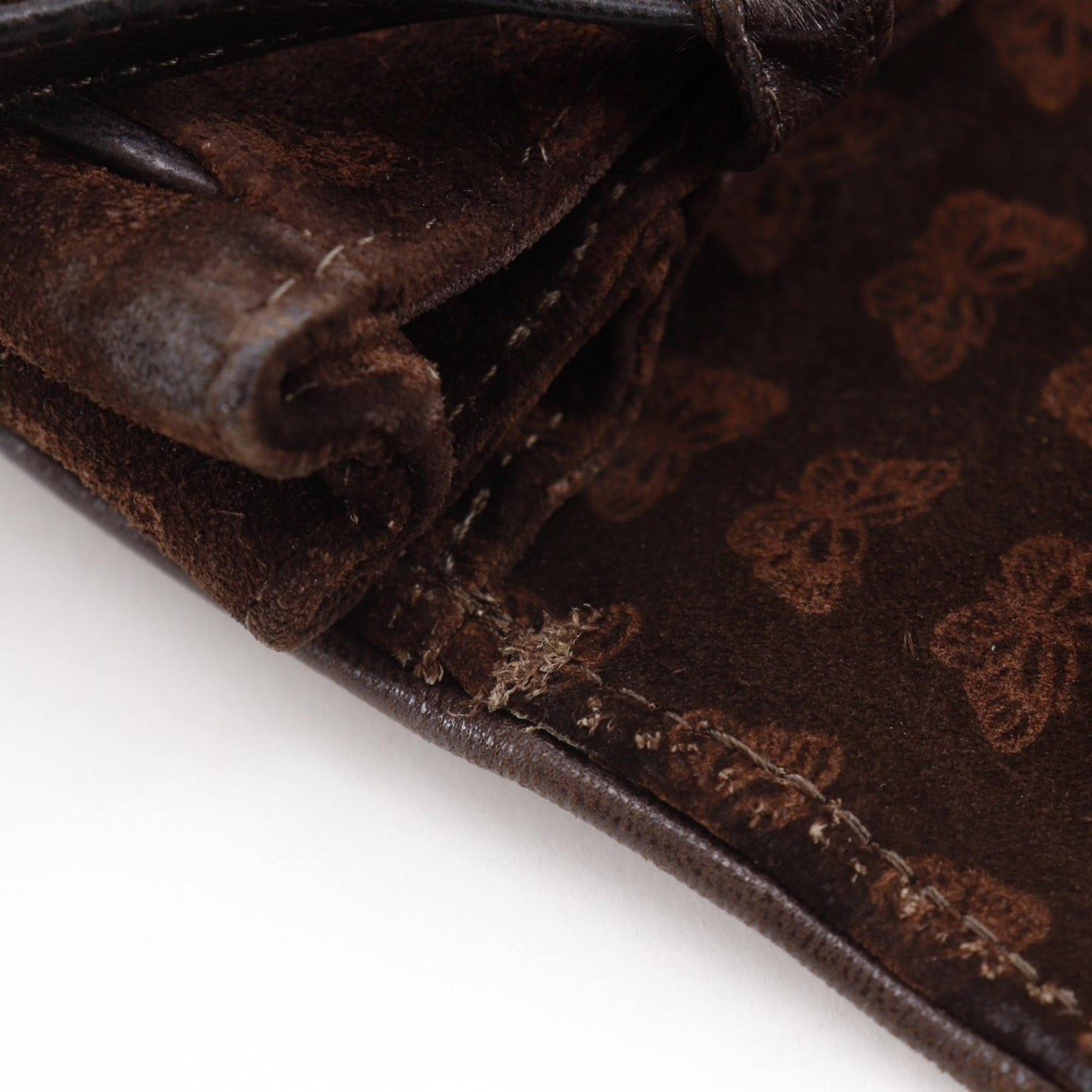 Bottega Veneta Bottega Veneta 3-Way Shoulder Tote Bag, Butterfly Pattern, Suede, Brown, 3-Way, A5 Size, Snap Button Closure, Women's Size ONE SIZE - 9 Thumbnail
