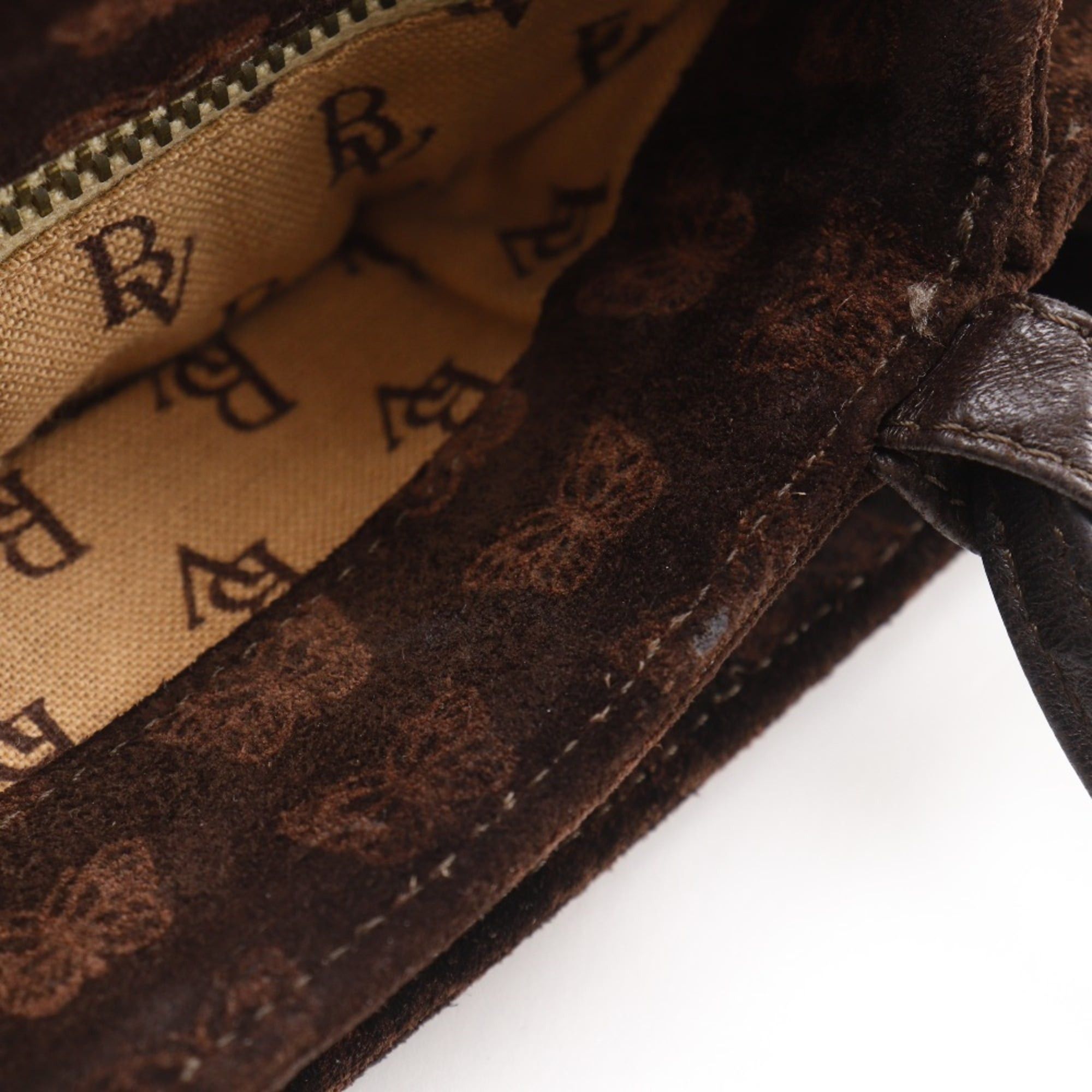 Bottega Veneta Bottega Veneta 3-Way Shoulder Tote Bag, Butterfly Pattern, Suede, Brown, 3-Way, A5 Size, Snap Button Closure, Women's Size ONE SIZE - 14 Thumbnail