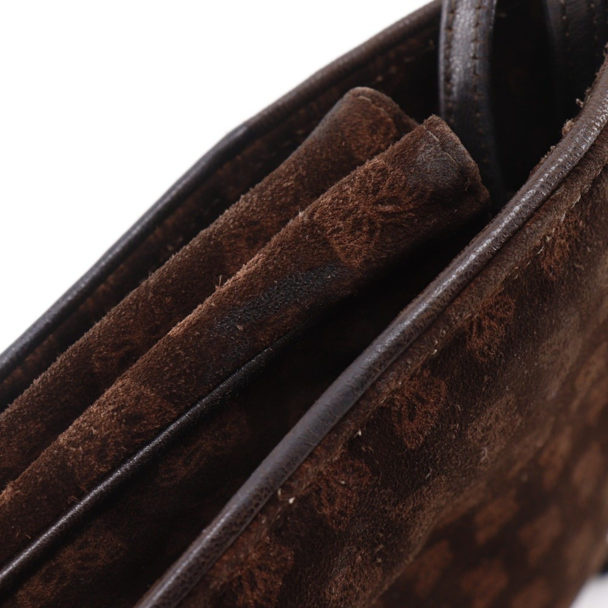 Bottega Veneta Bottega Veneta 3-Way Shoulder Tote Bag, Butterfly Pattern, Suede, Brown, 3-Way, A5 Size, Snap Button Closure, Women's Size ONE SIZE - 8 Thumbnail